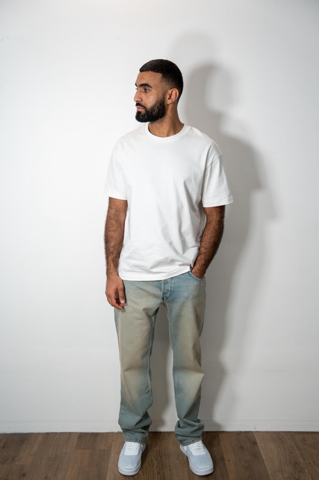 Jean regular bleu délavé