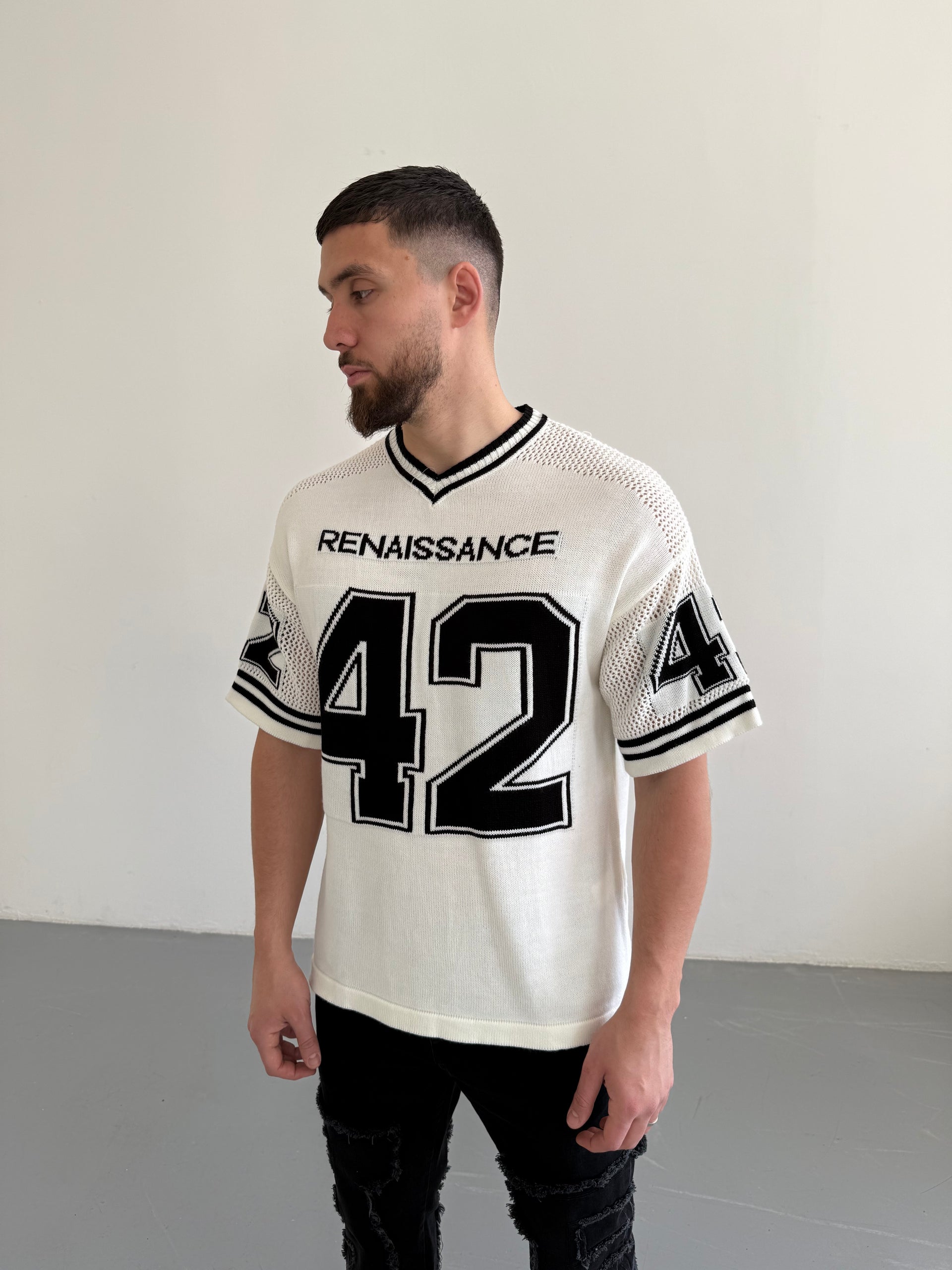 T-shirt en maille blanc