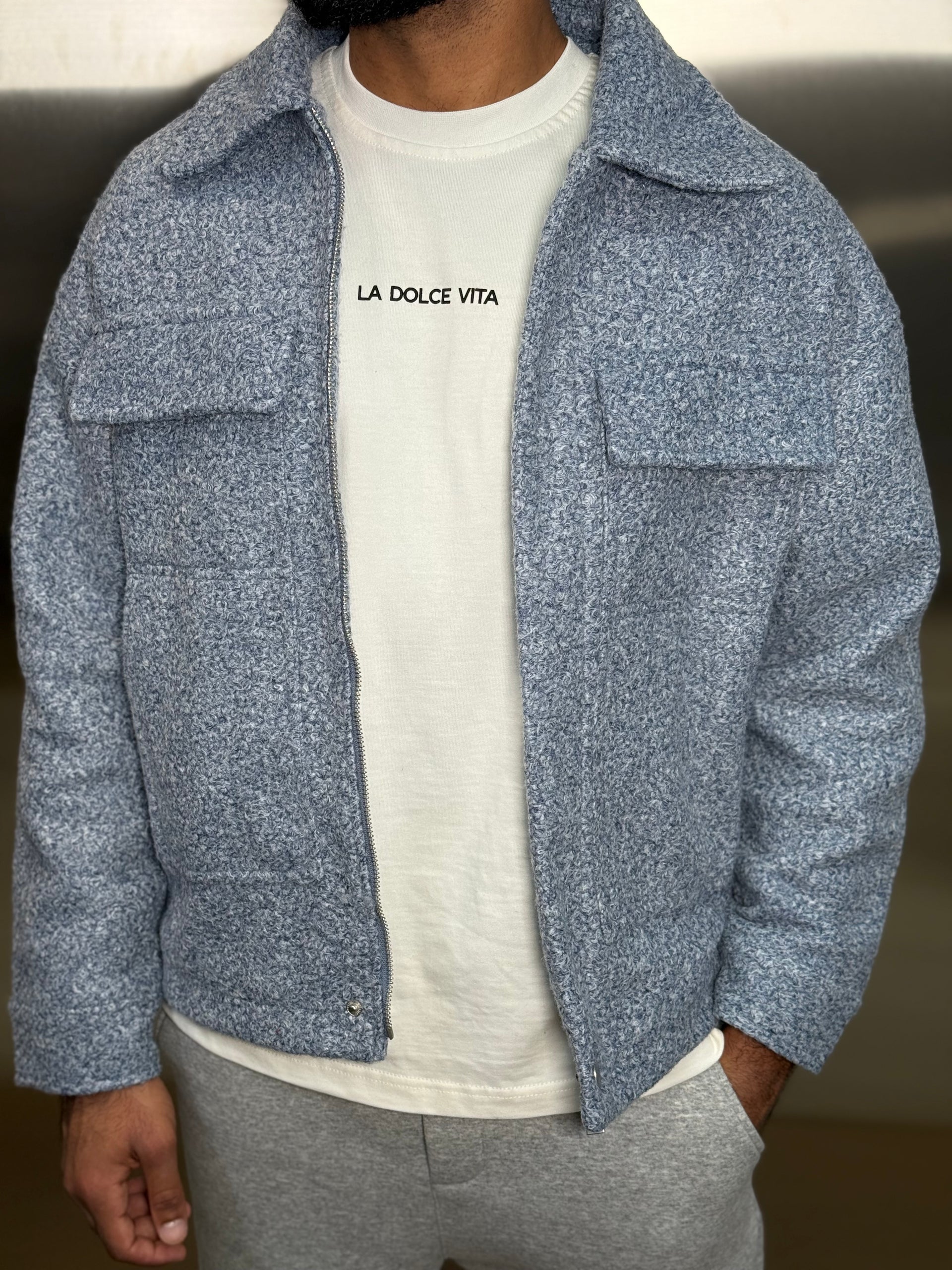 Veste épaisse bleu