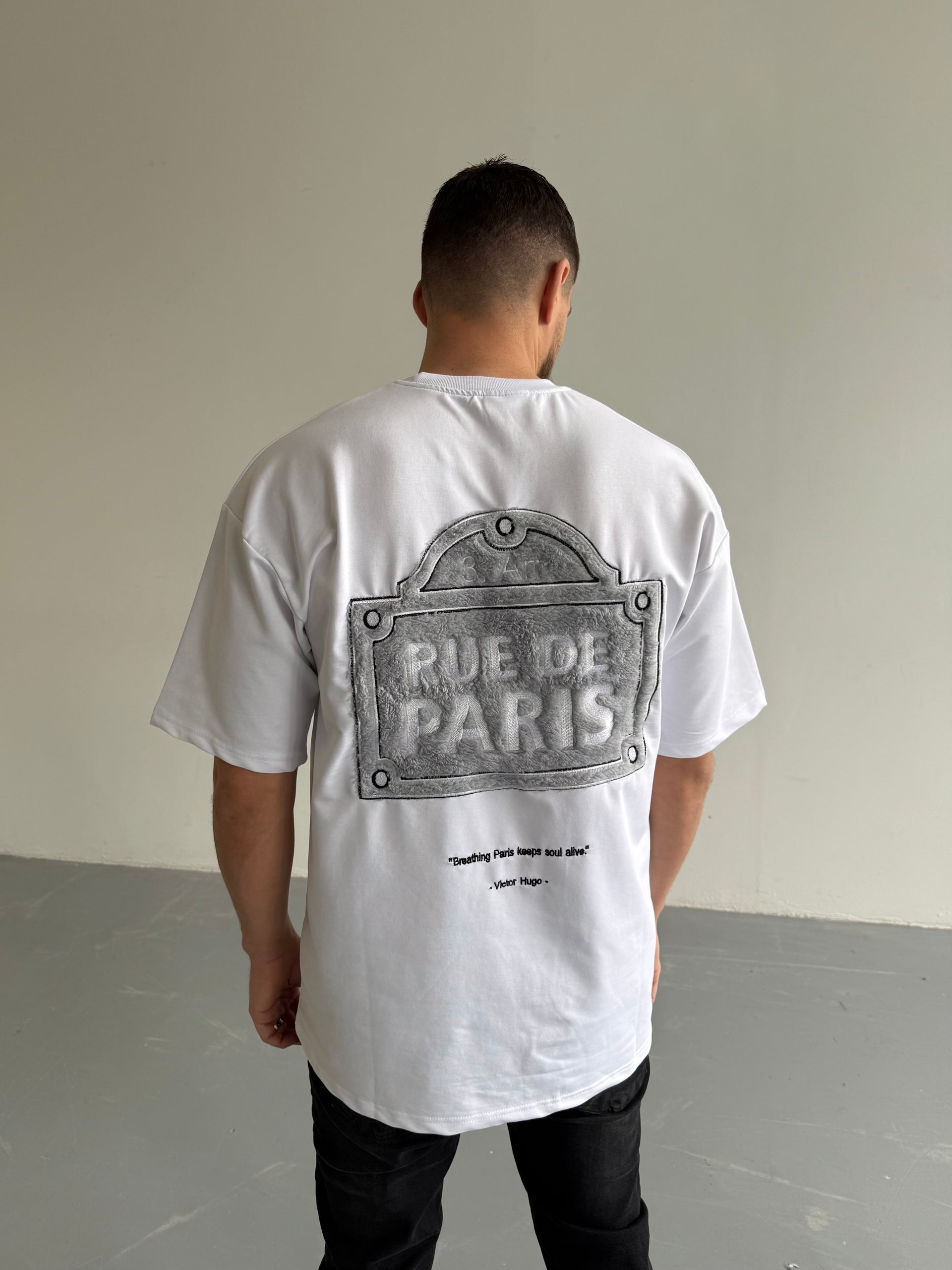 T-shirt RUE DE PARIS blanc