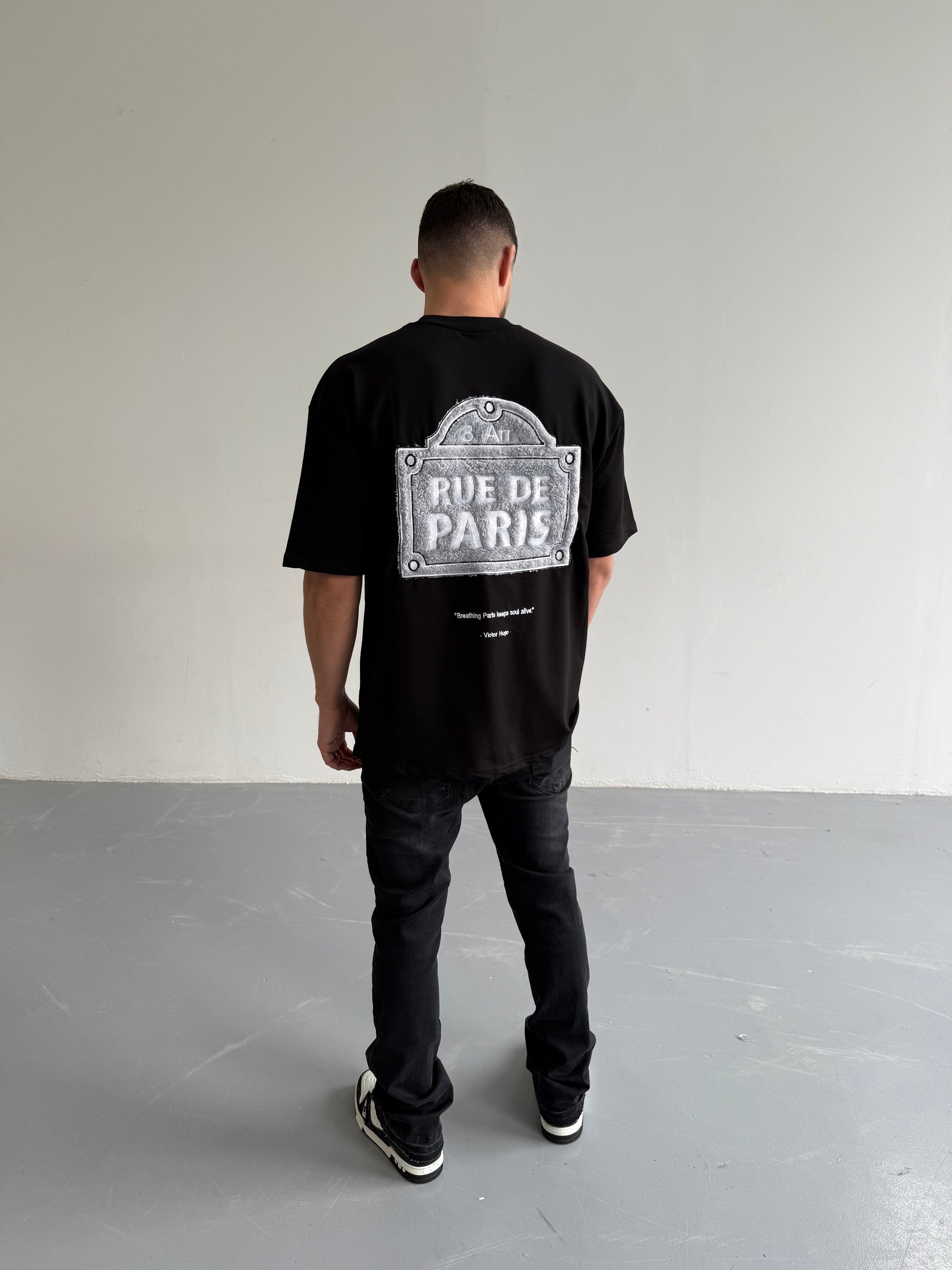 T-shirt RUE DE PARIS noir