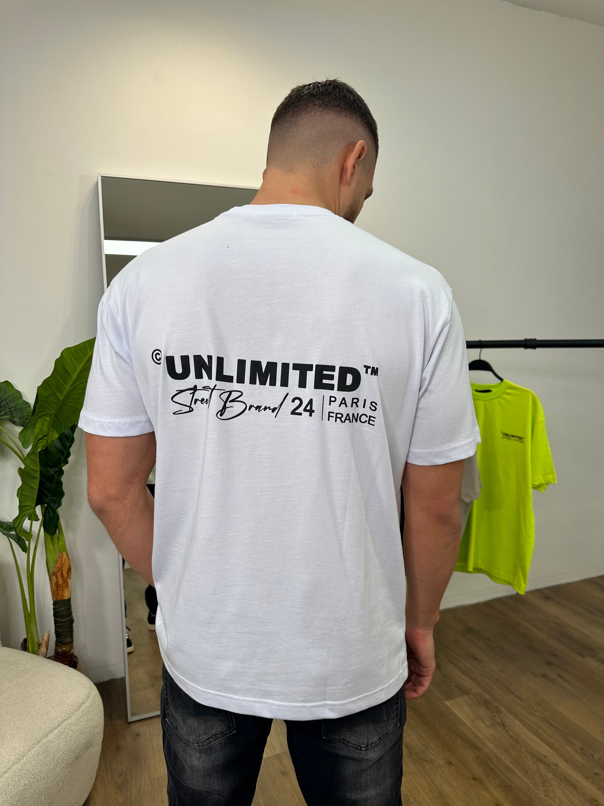 UNLIMITED white t-shirt