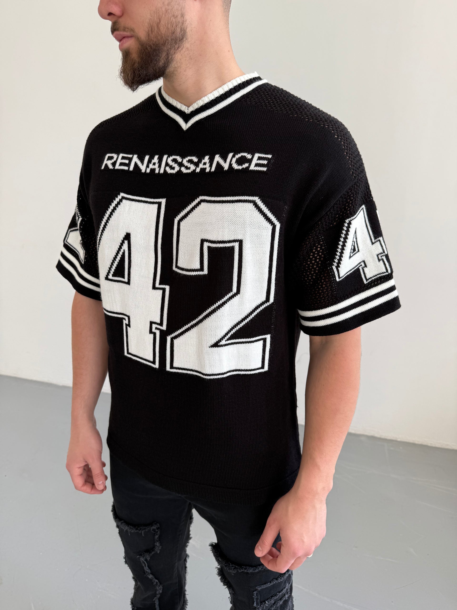T-shirt en maille noir