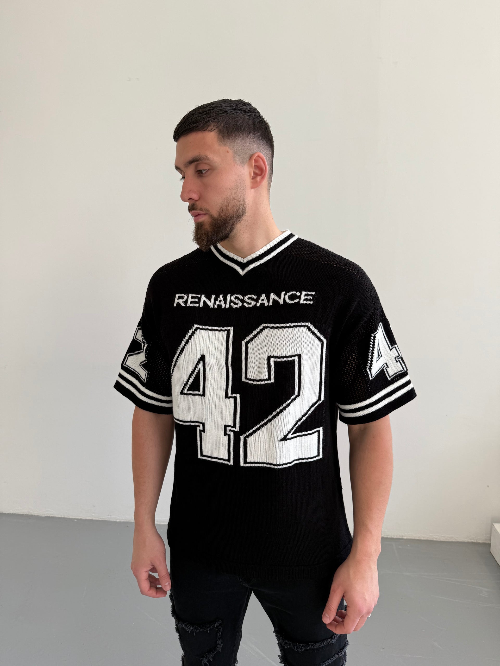 T-shirt en maille noir