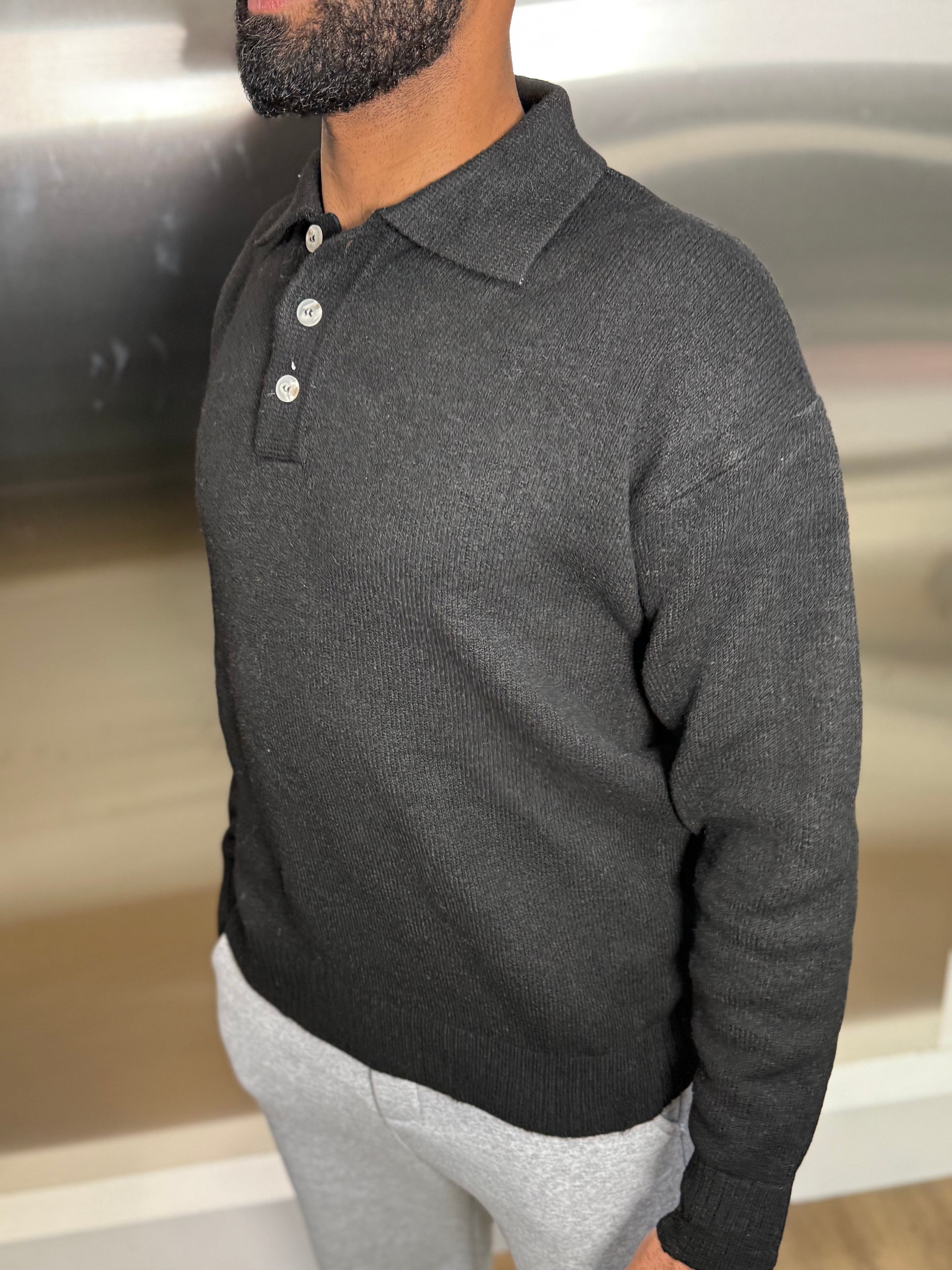 Pull en laine noir