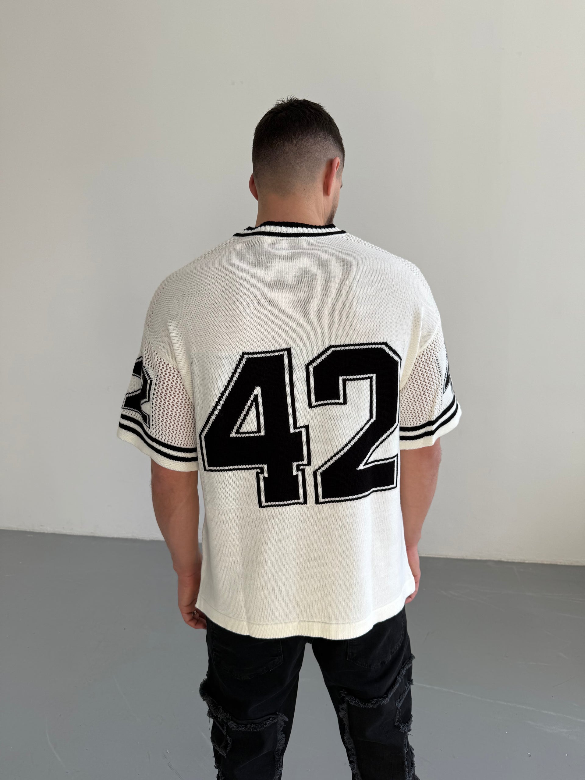 T-shirt en maille blanc