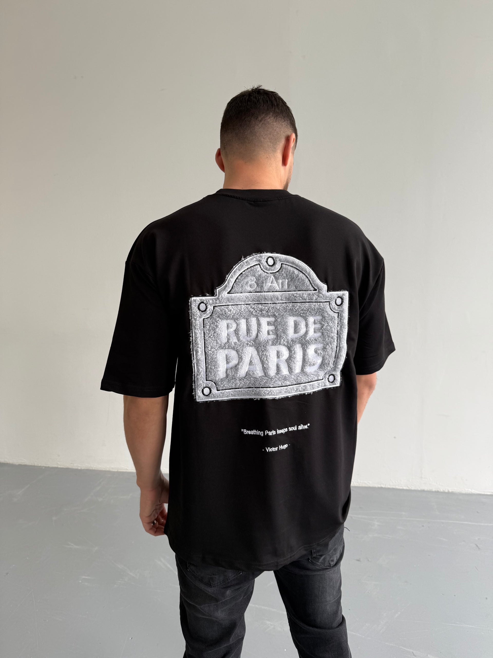 T-shirt RUE DE PARIS noir