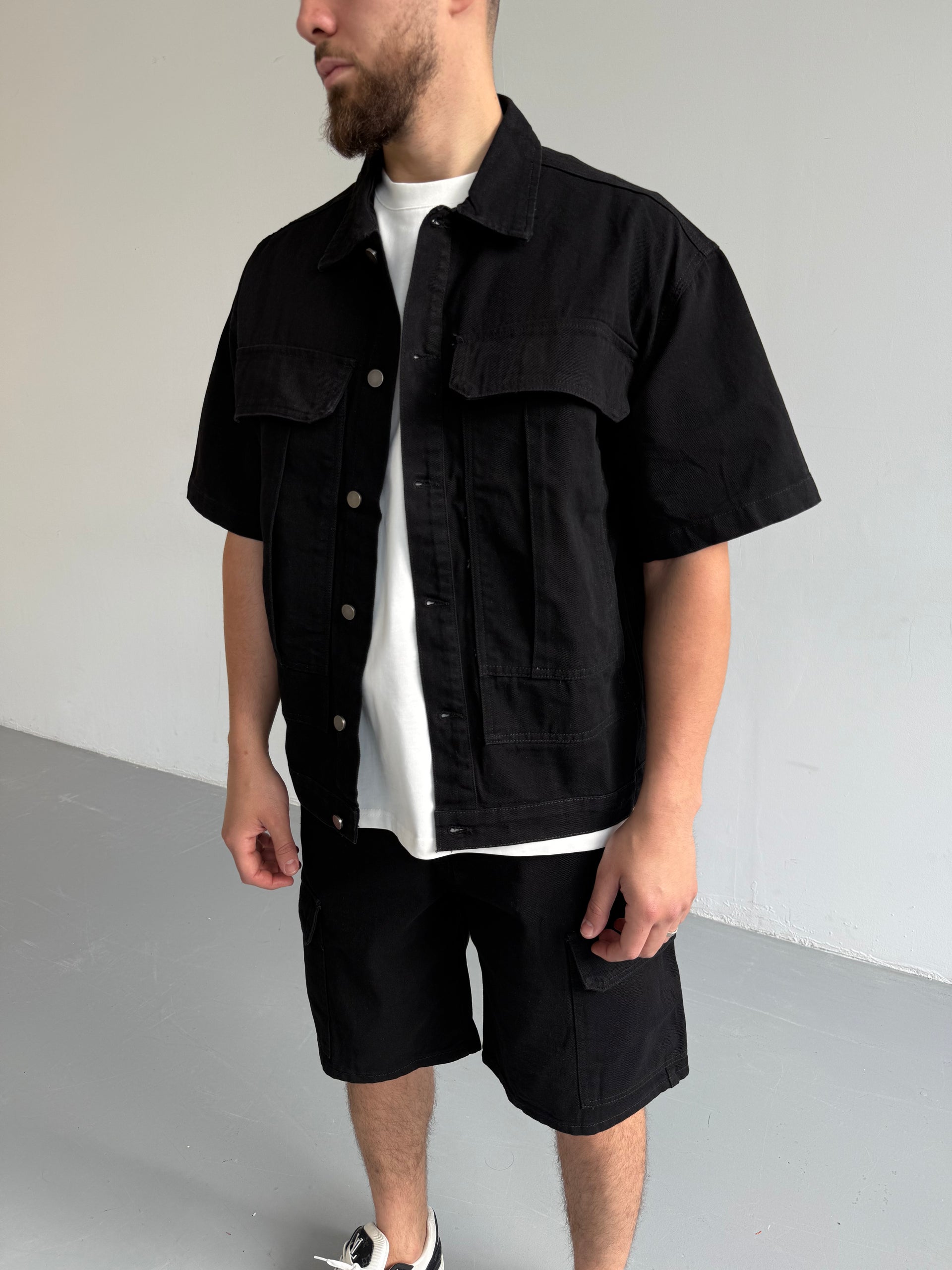 Ensemble short en jean noir