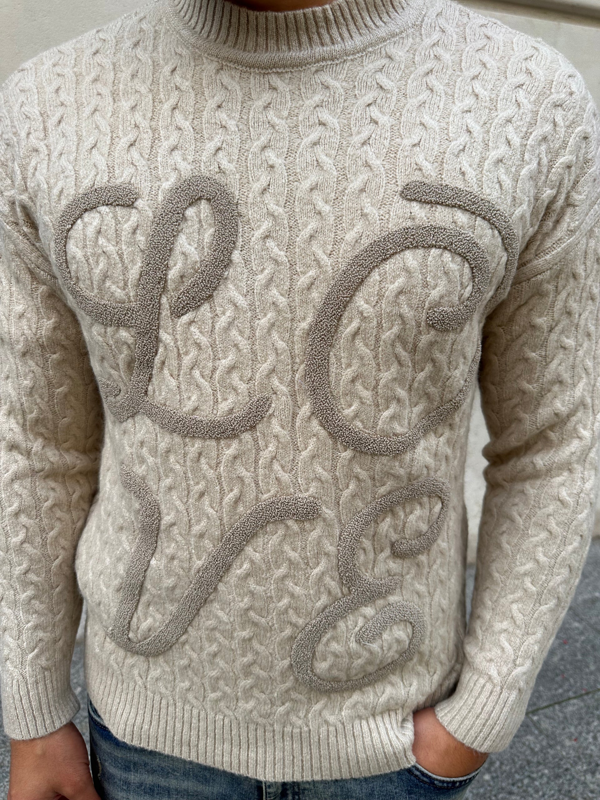 Pull LOVE beige