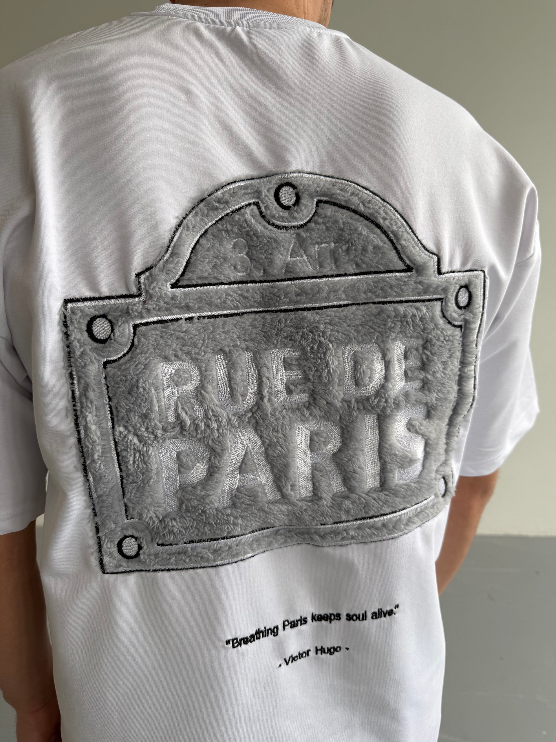 T-shirt RUE DE PARIS blanc