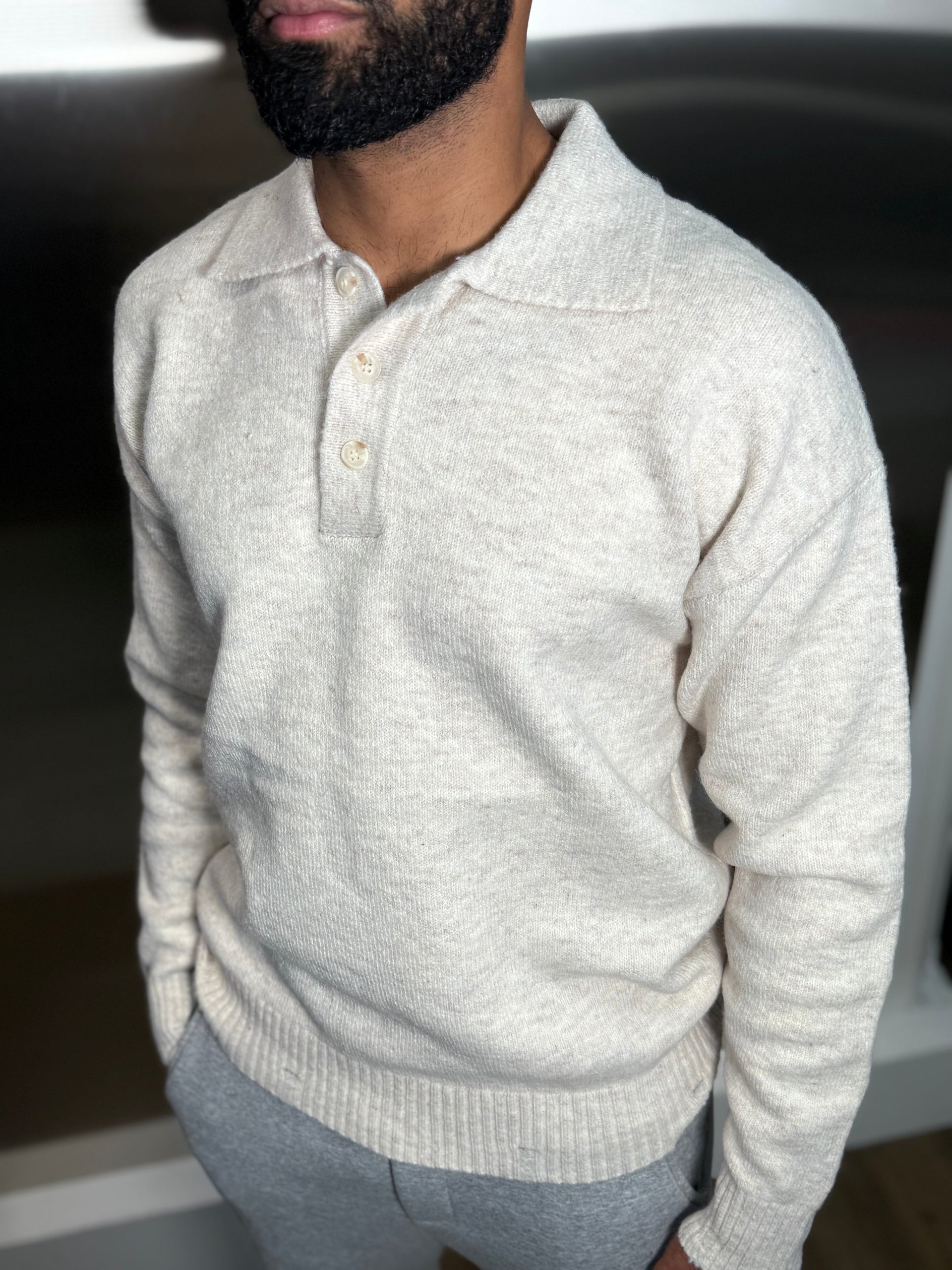 Pull en laine crème