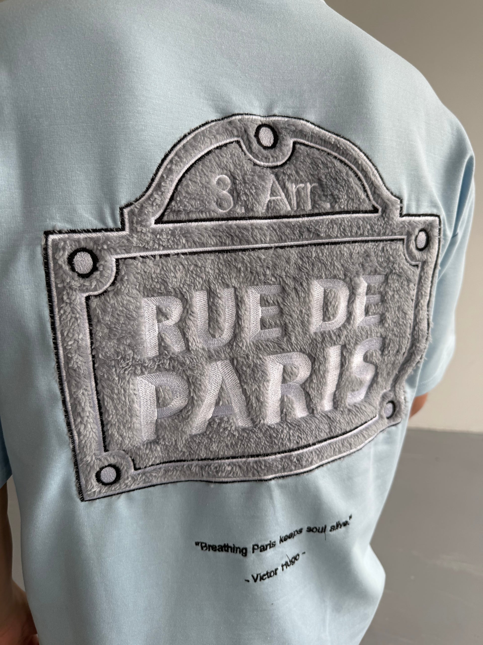 T-shirt RUE DE PARIS bleu