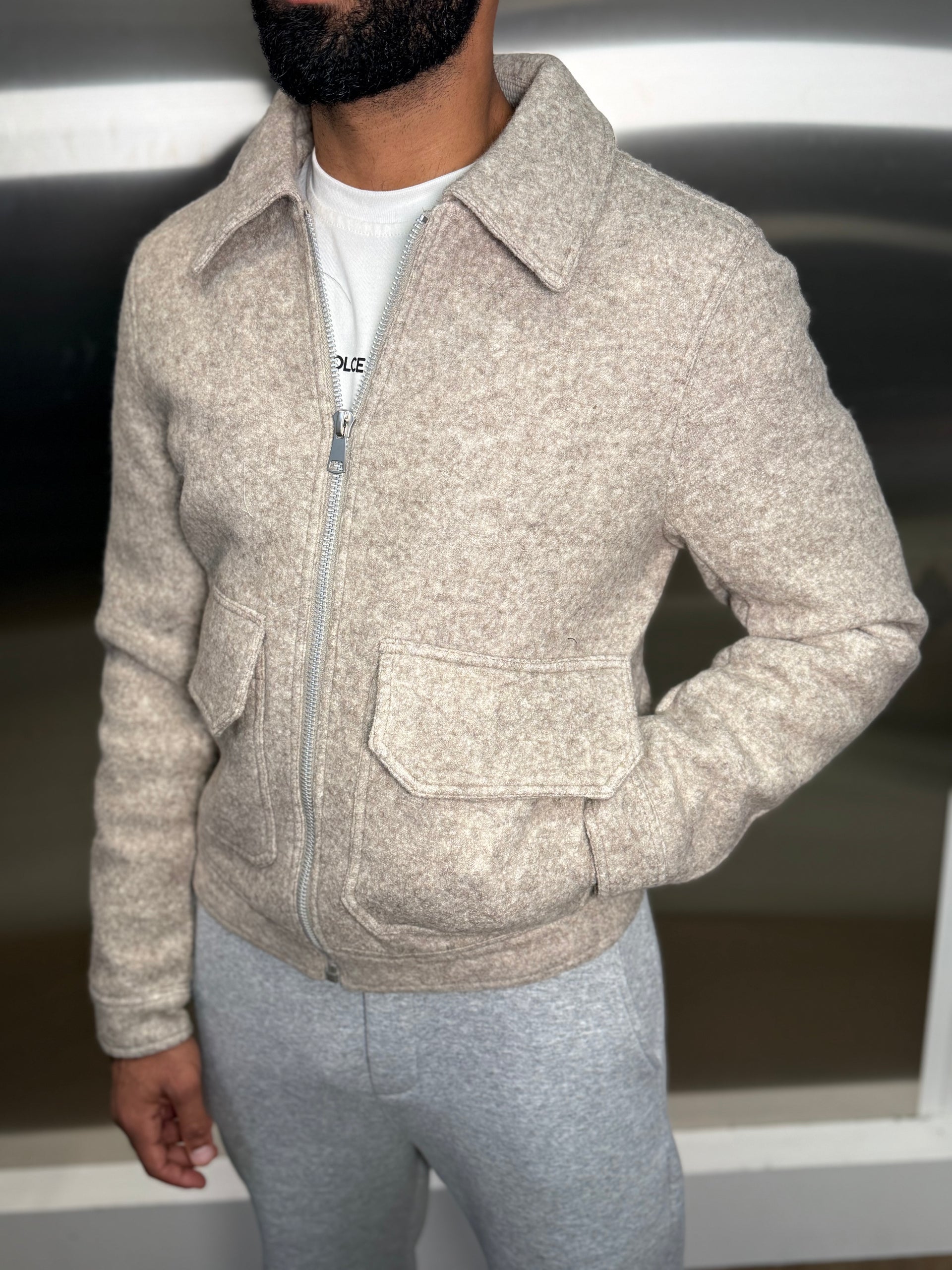Veste épaisse beige