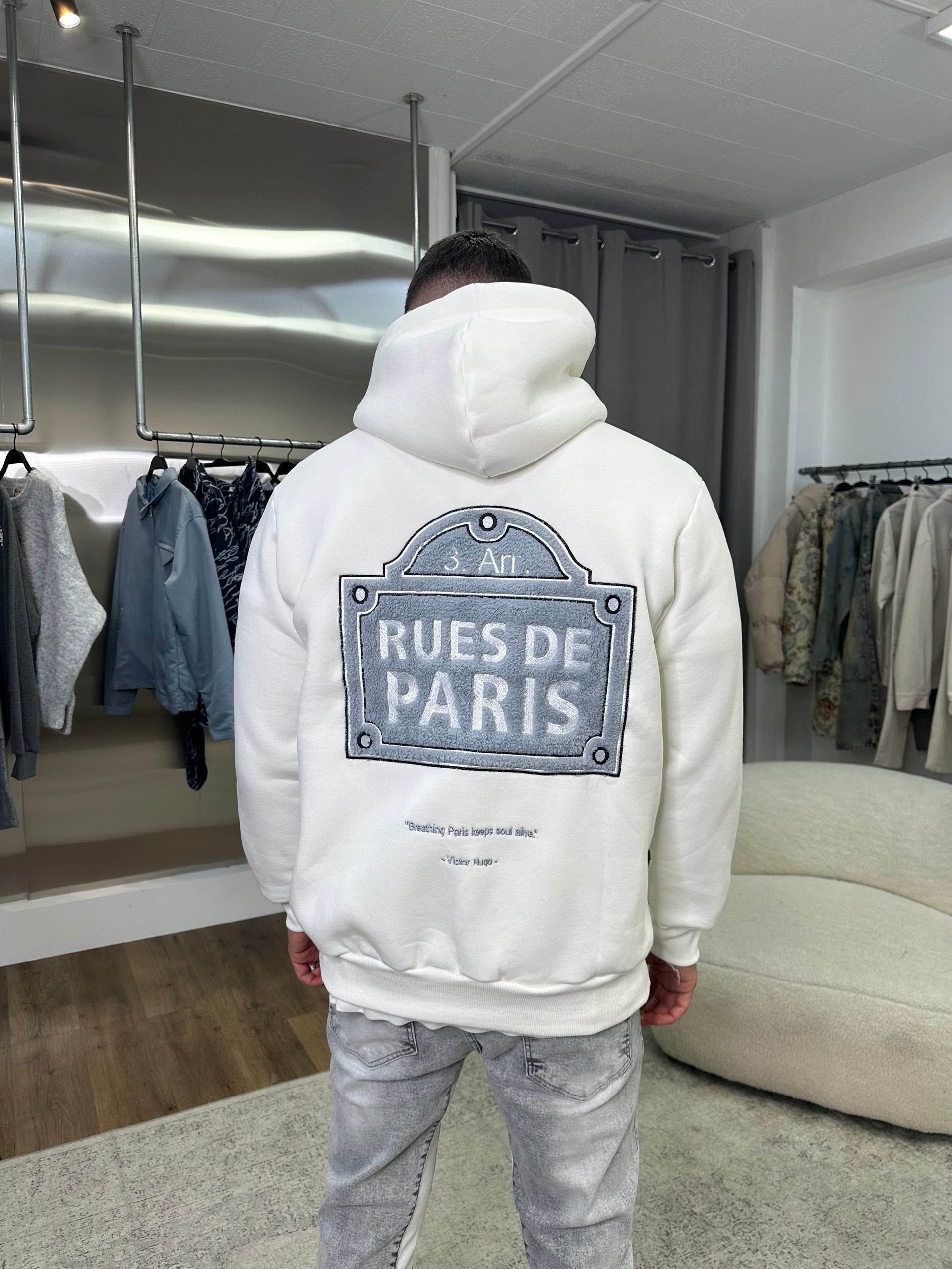 Sweat RUE DE PARIS blanc