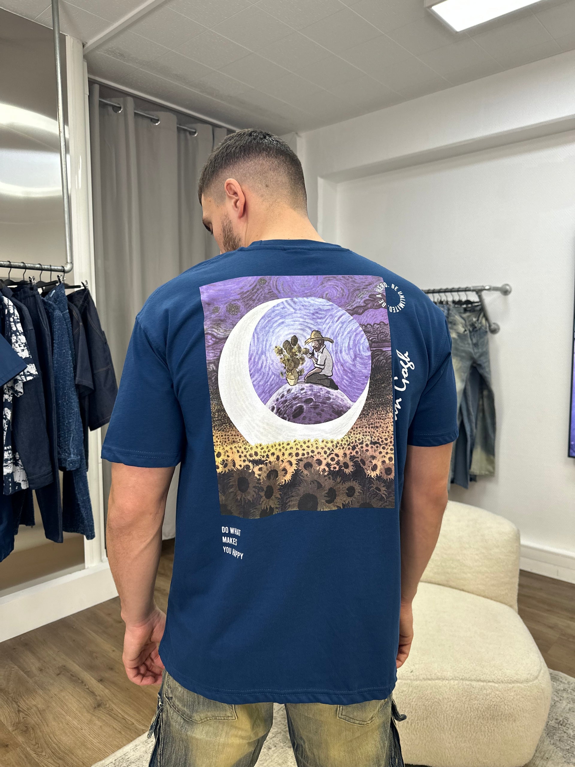 MOON blue T-shirt