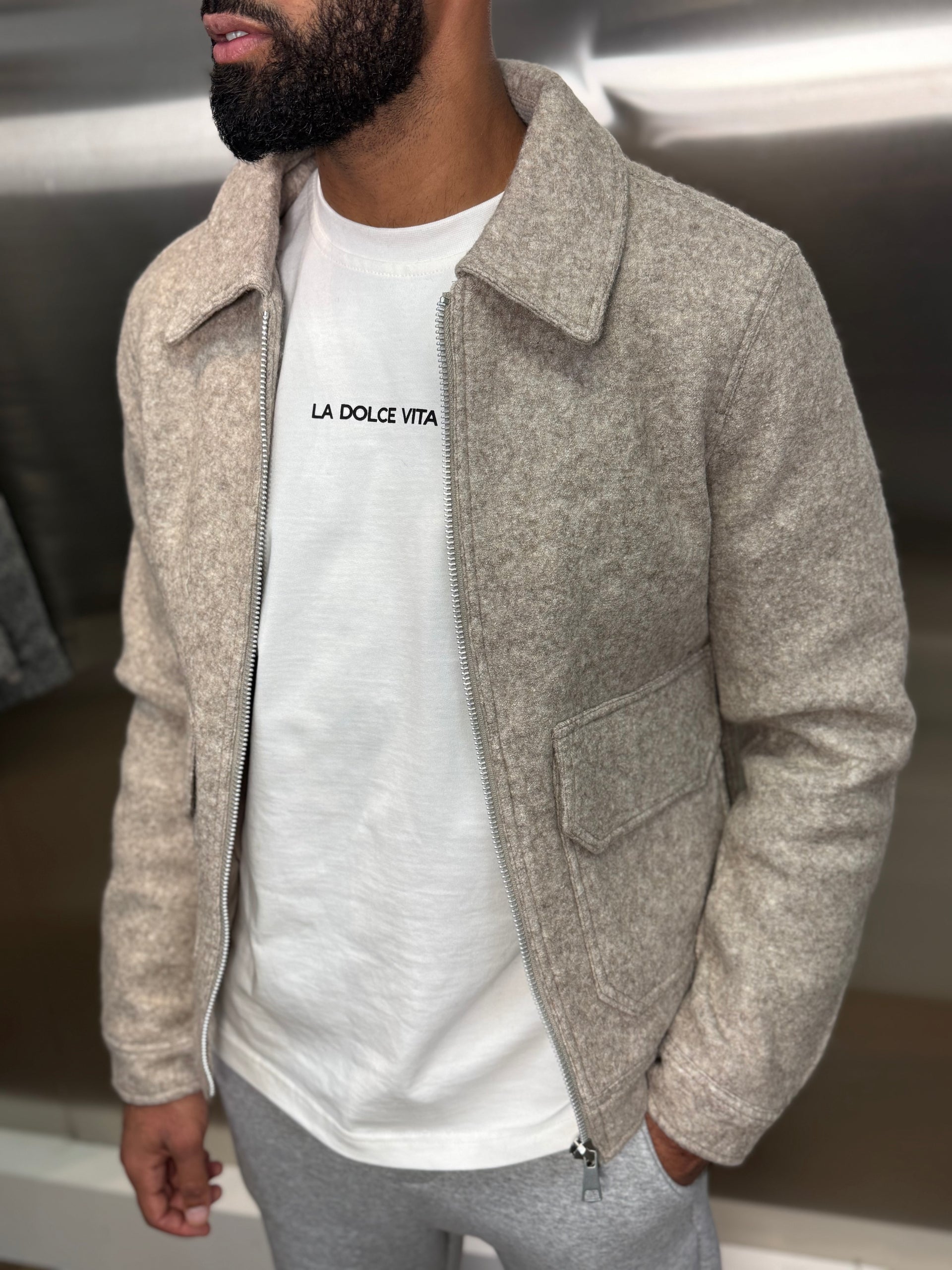 Veste épaisse beige