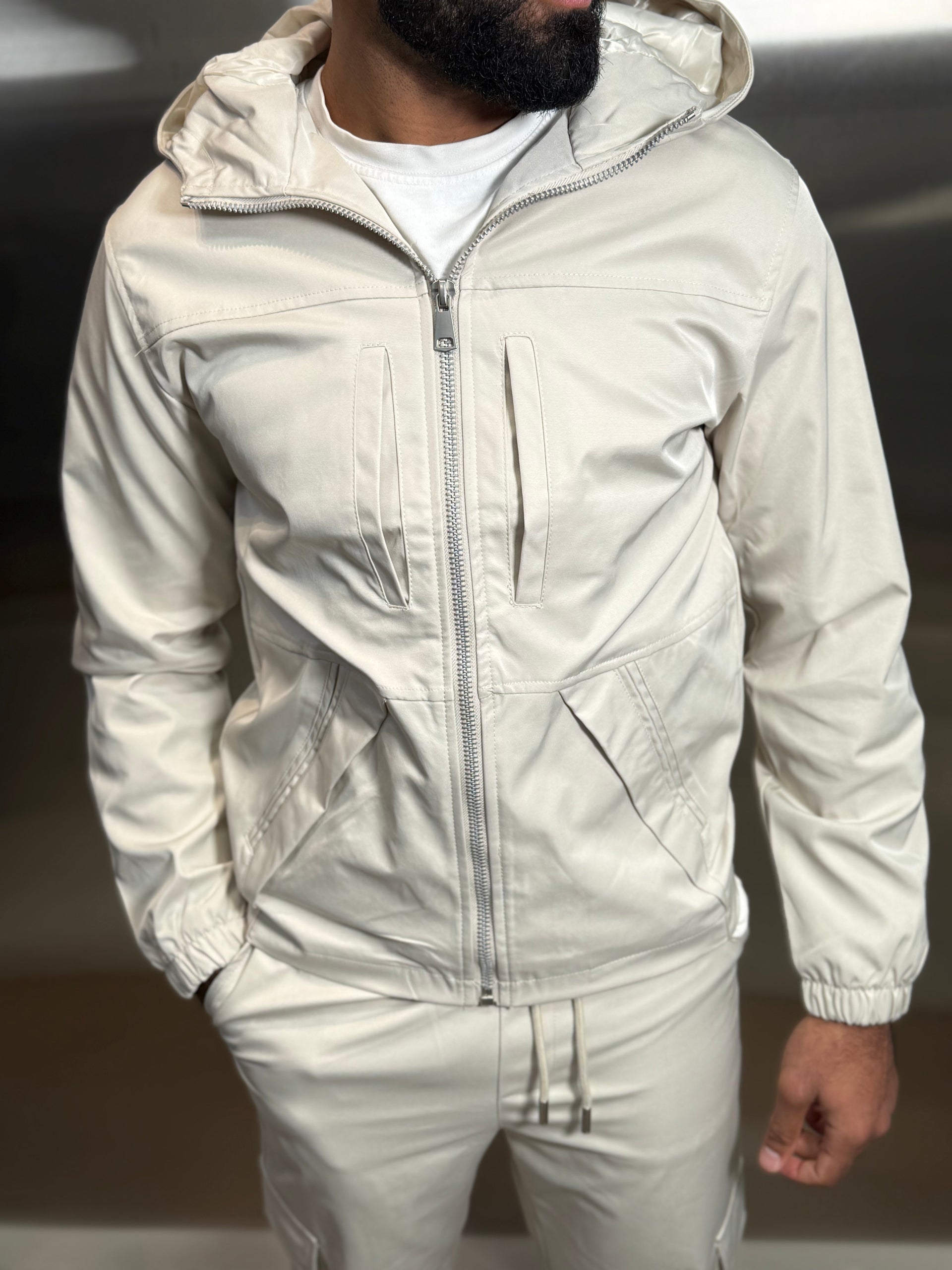 Ensemble crème à capuche