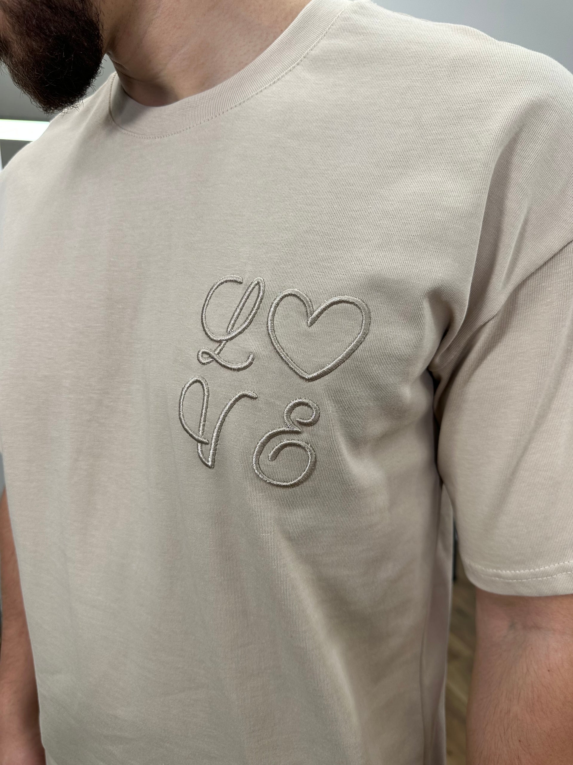 Beige LOVE T-shirt