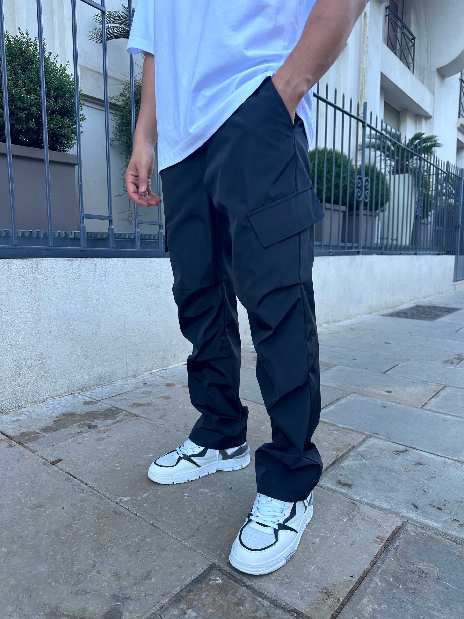 Black cargo pants