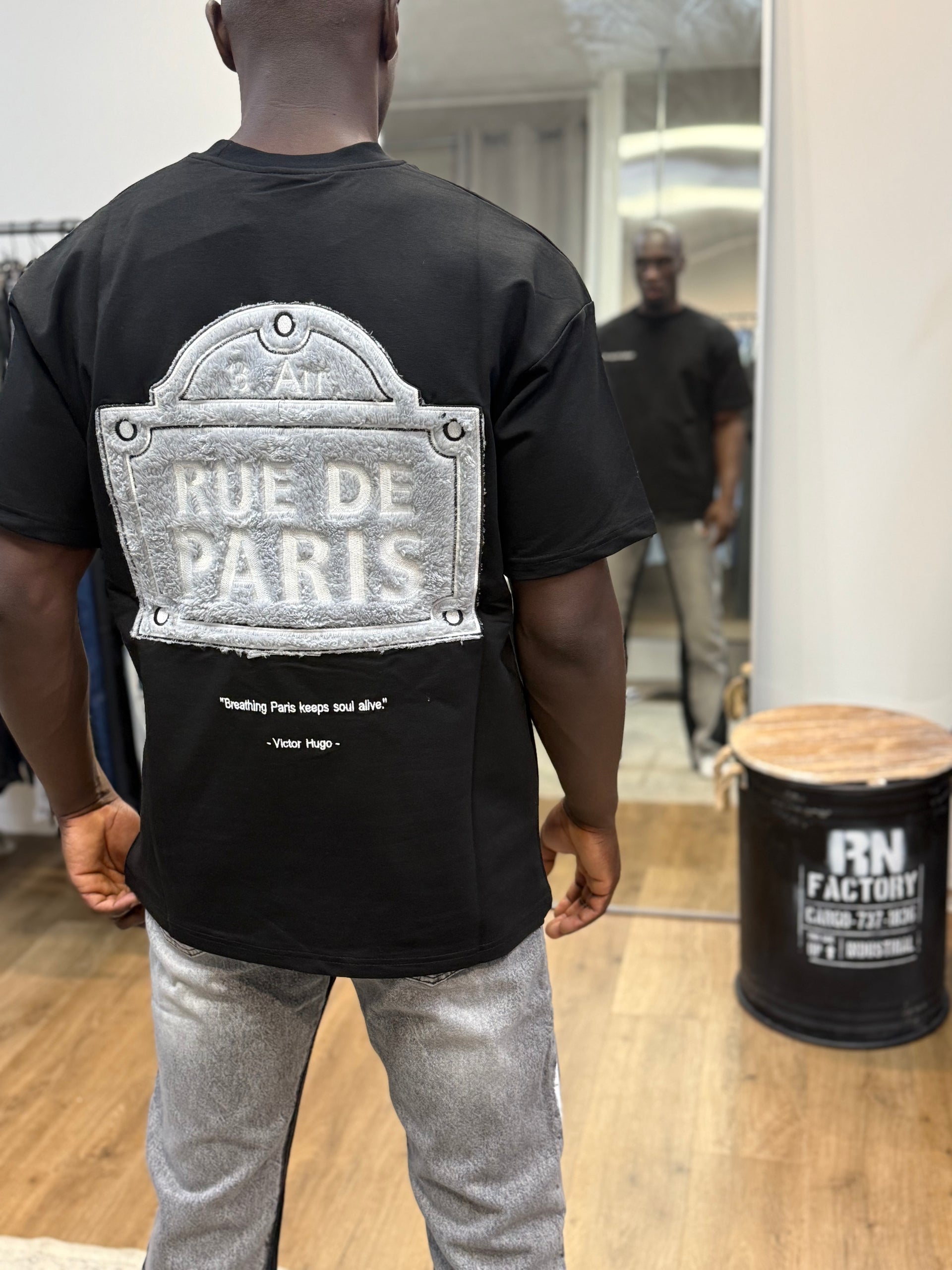 T-shirt rue de Paris noir