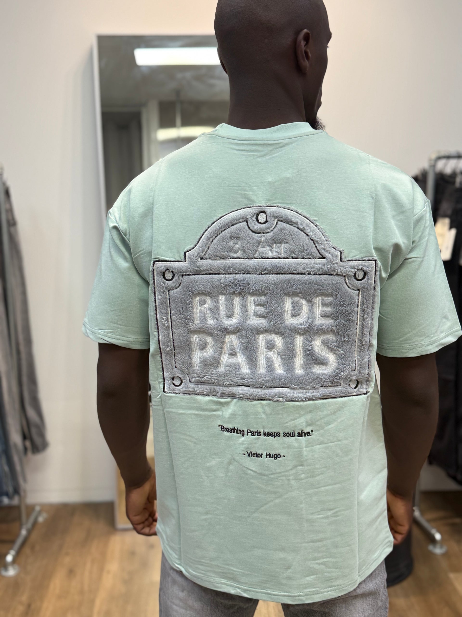 T-shirt rue de Paris vert