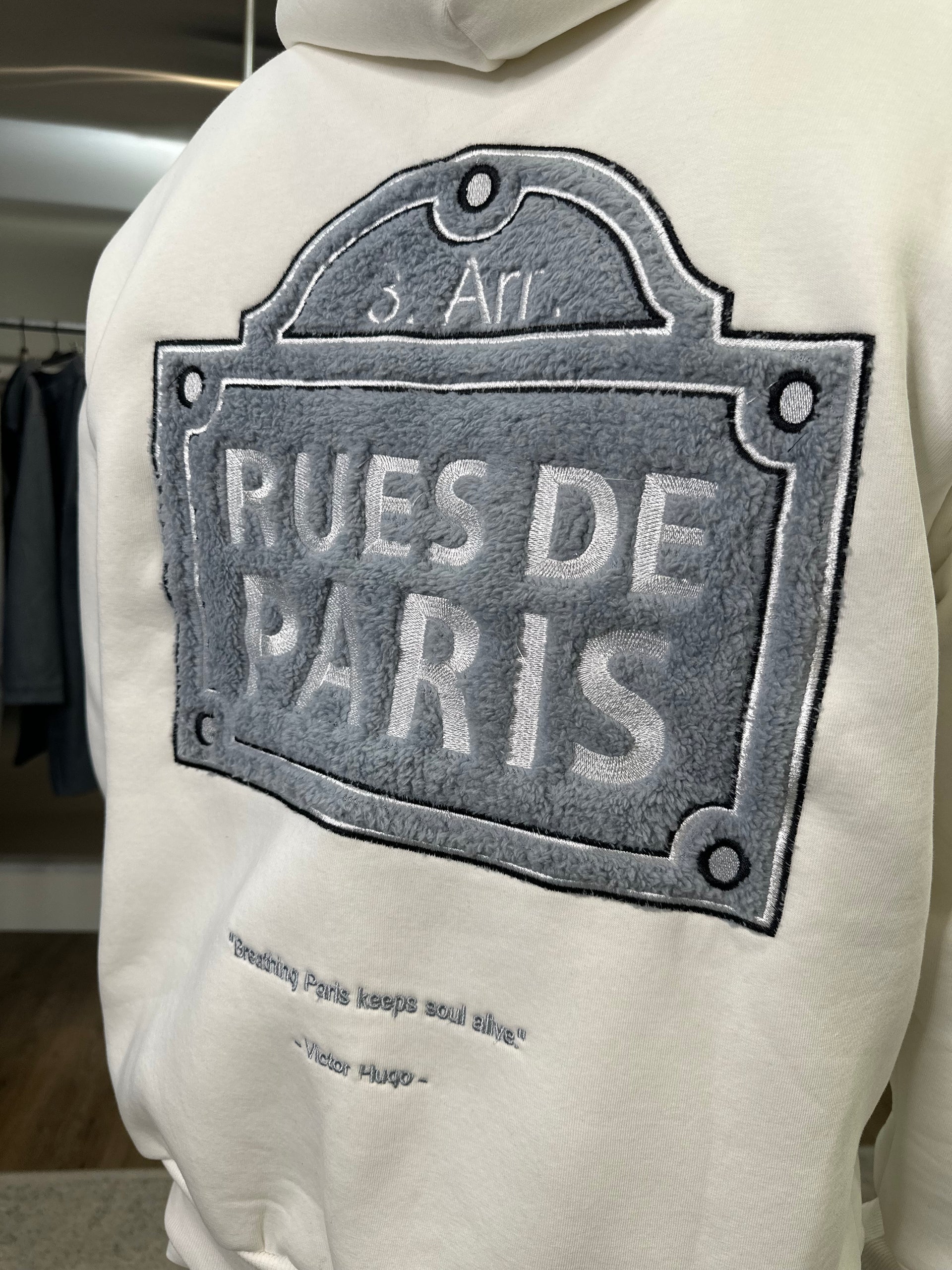 Sweat RUE DE PARIS blanc