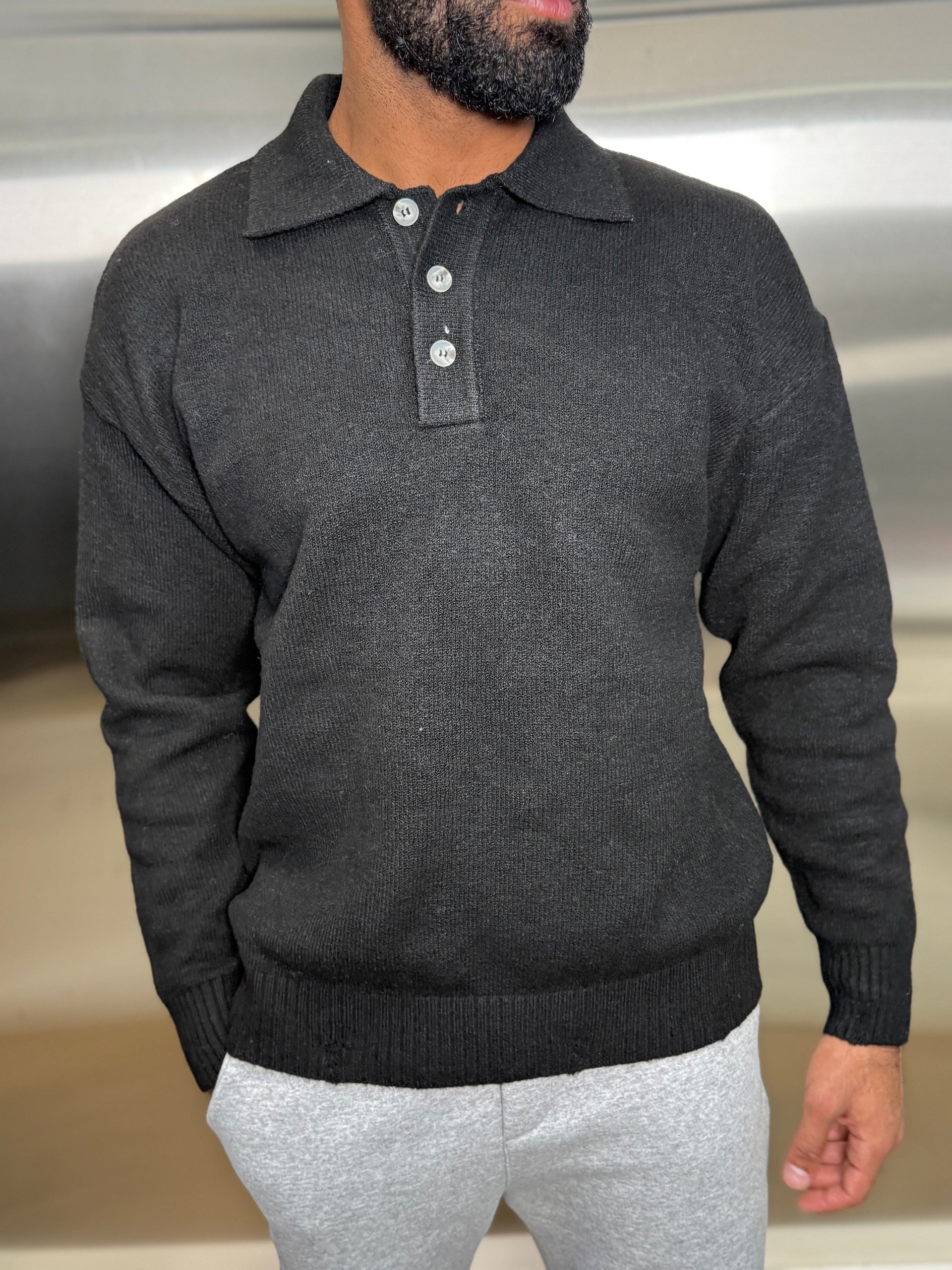 Pull en laine noir