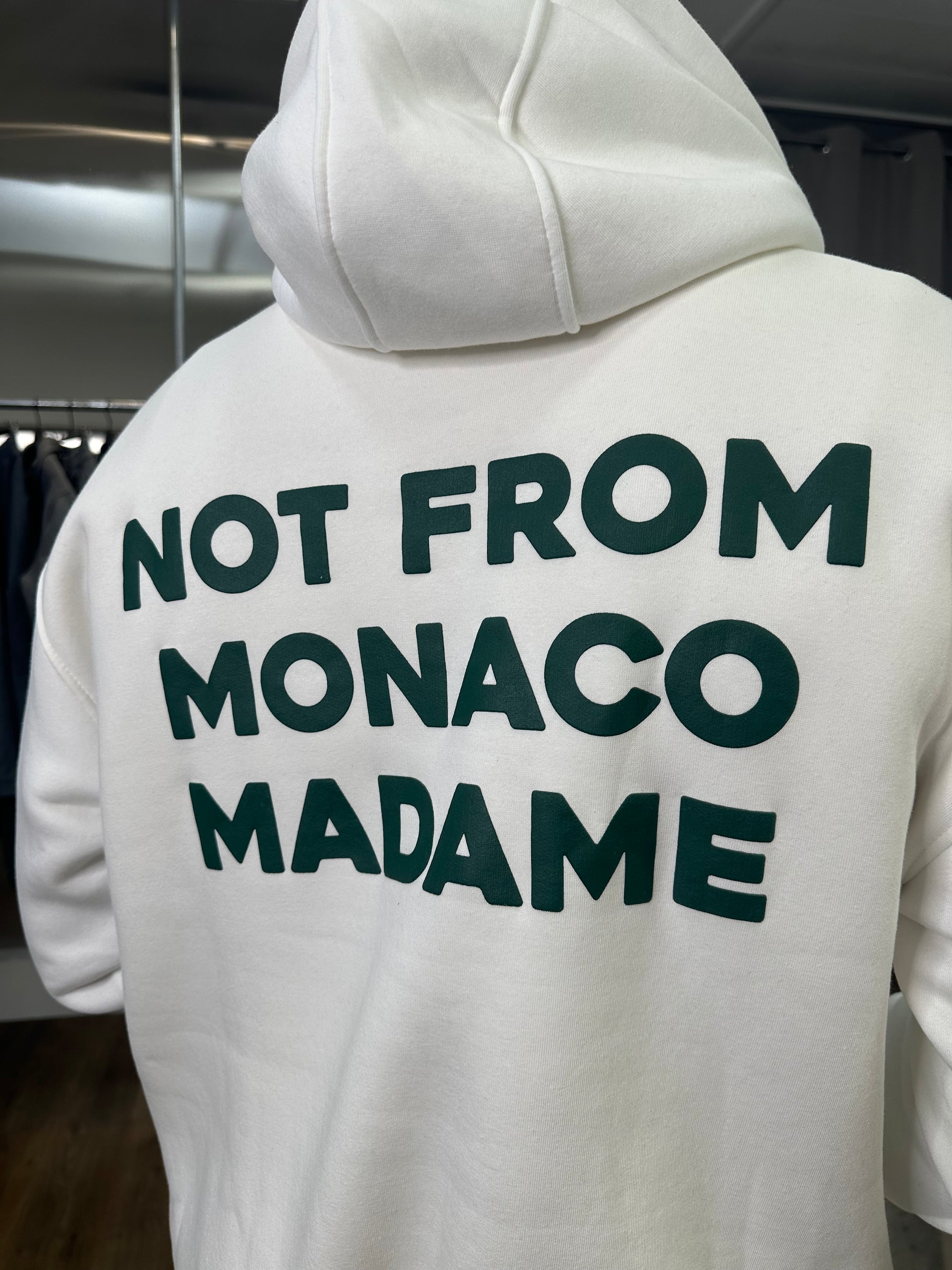 Sweat MONACO blanc/vert