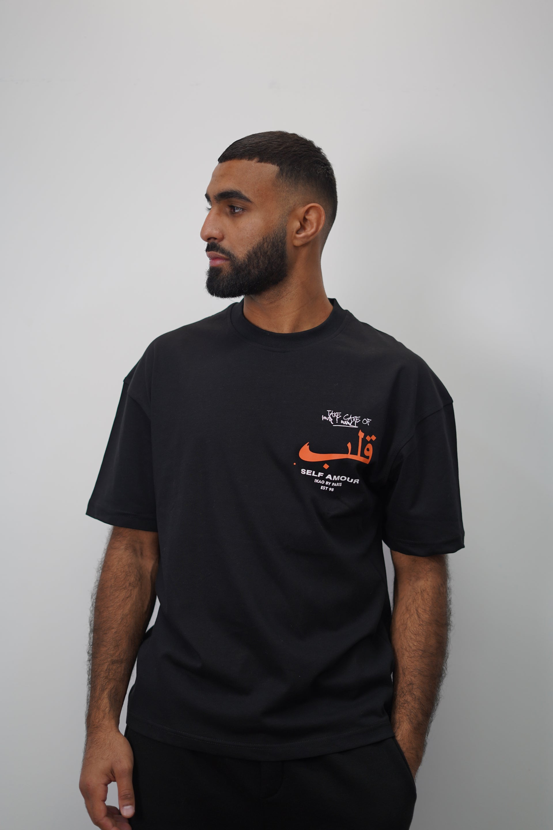 T-shirt Self Amour noir