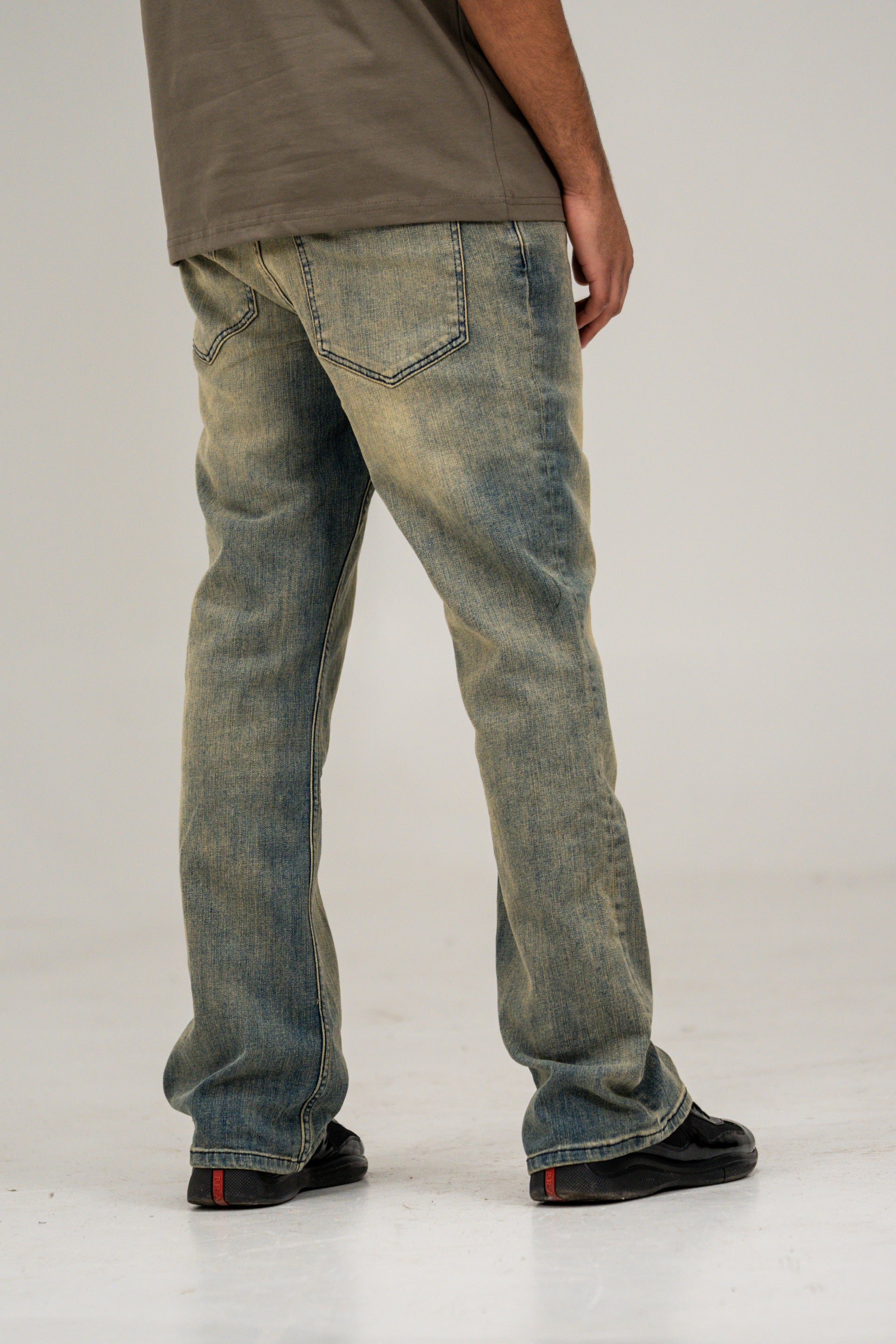 Jean regular bleu délavé