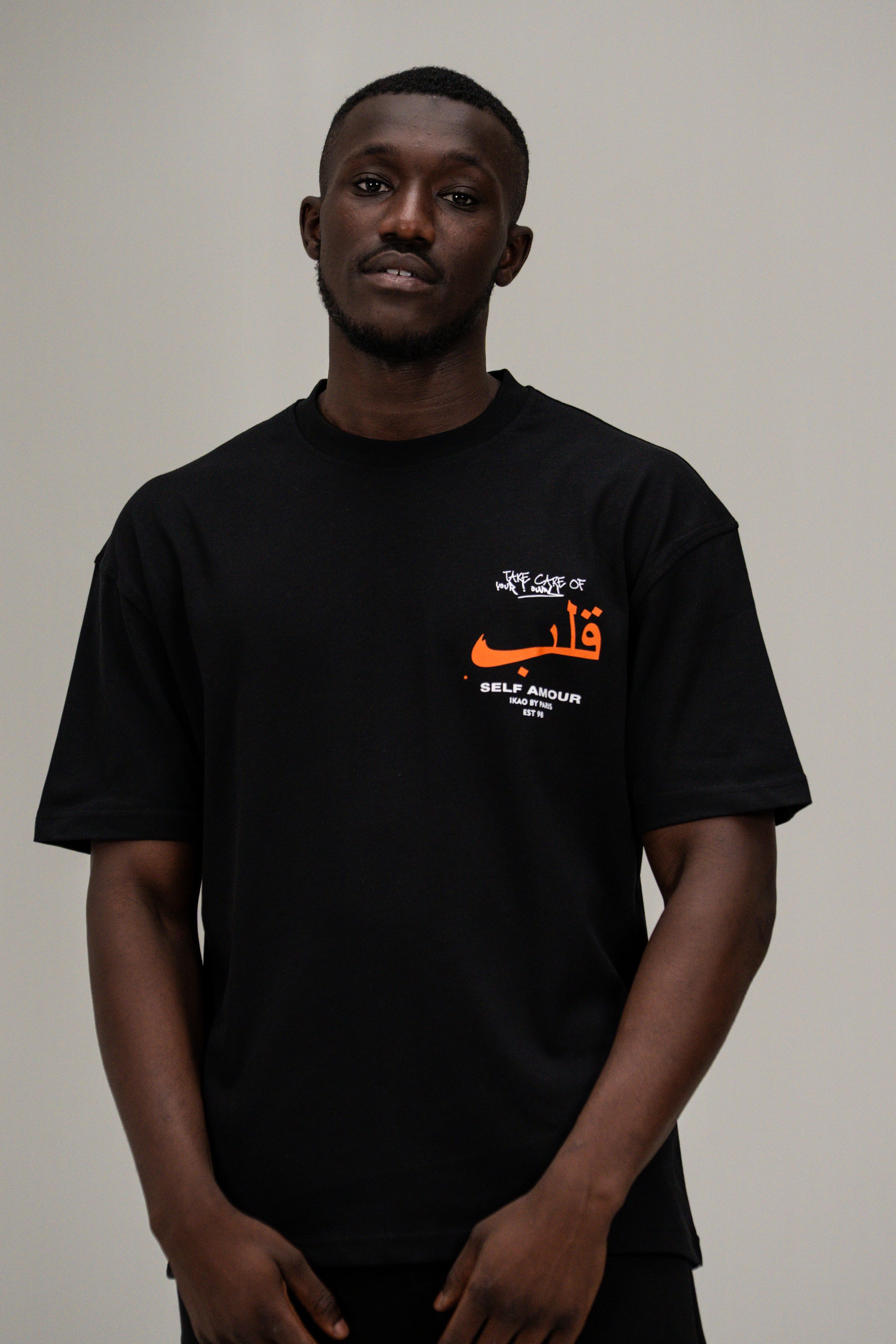 T-shirt Self Amour noir
