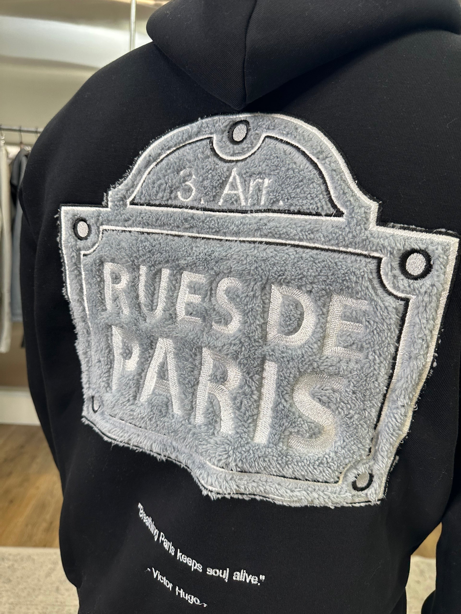 Sweat RUE DE PARIS noir