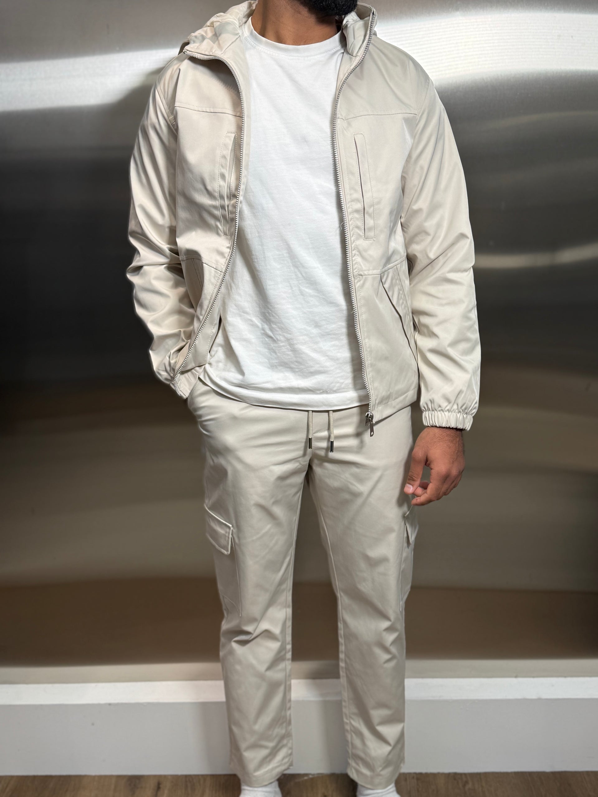 Ensemble crème à capuche