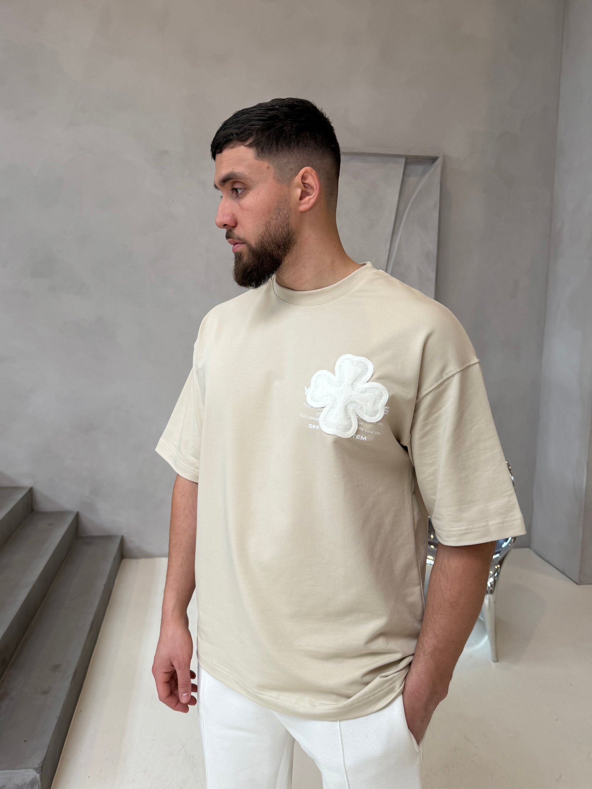 T-shirt OFF beige