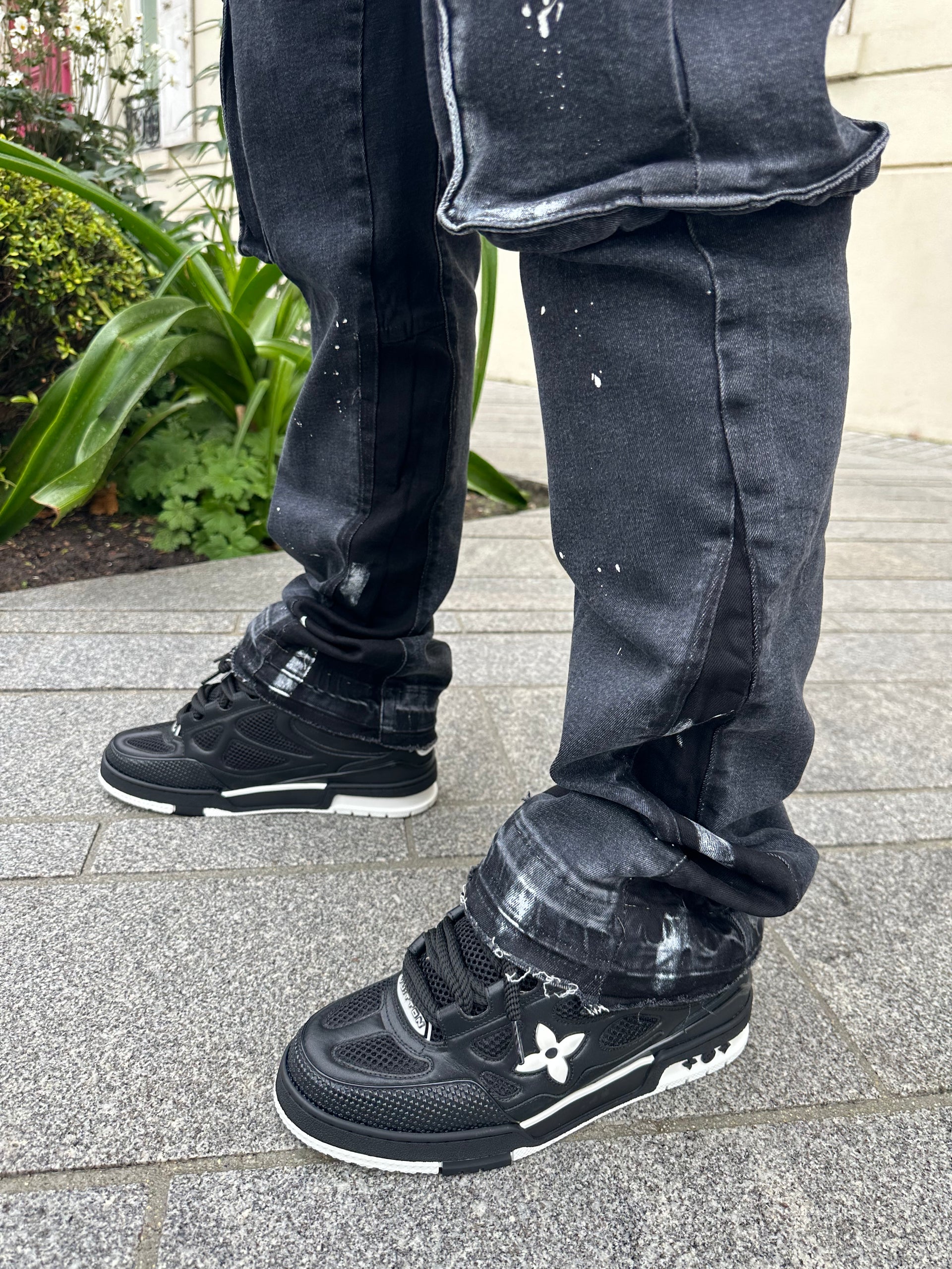 Jean cargo noir LL214