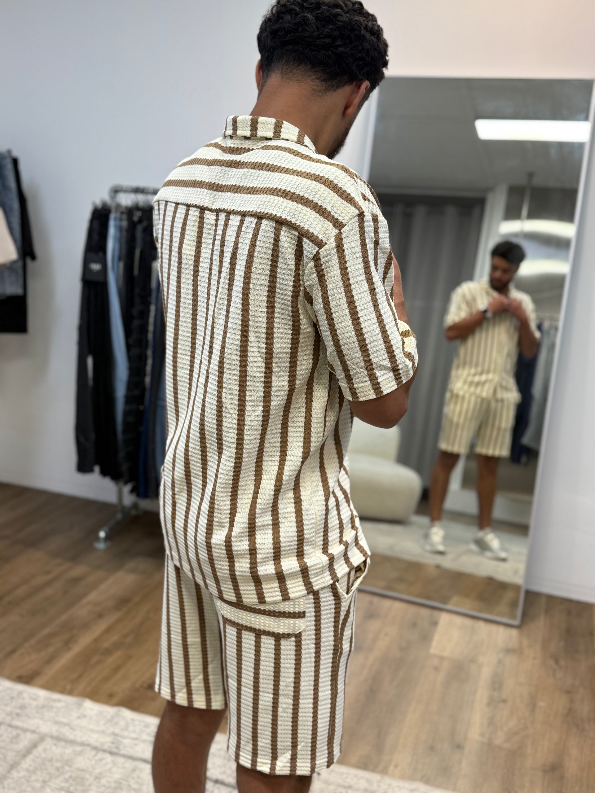 Ensemble short Beige Marron