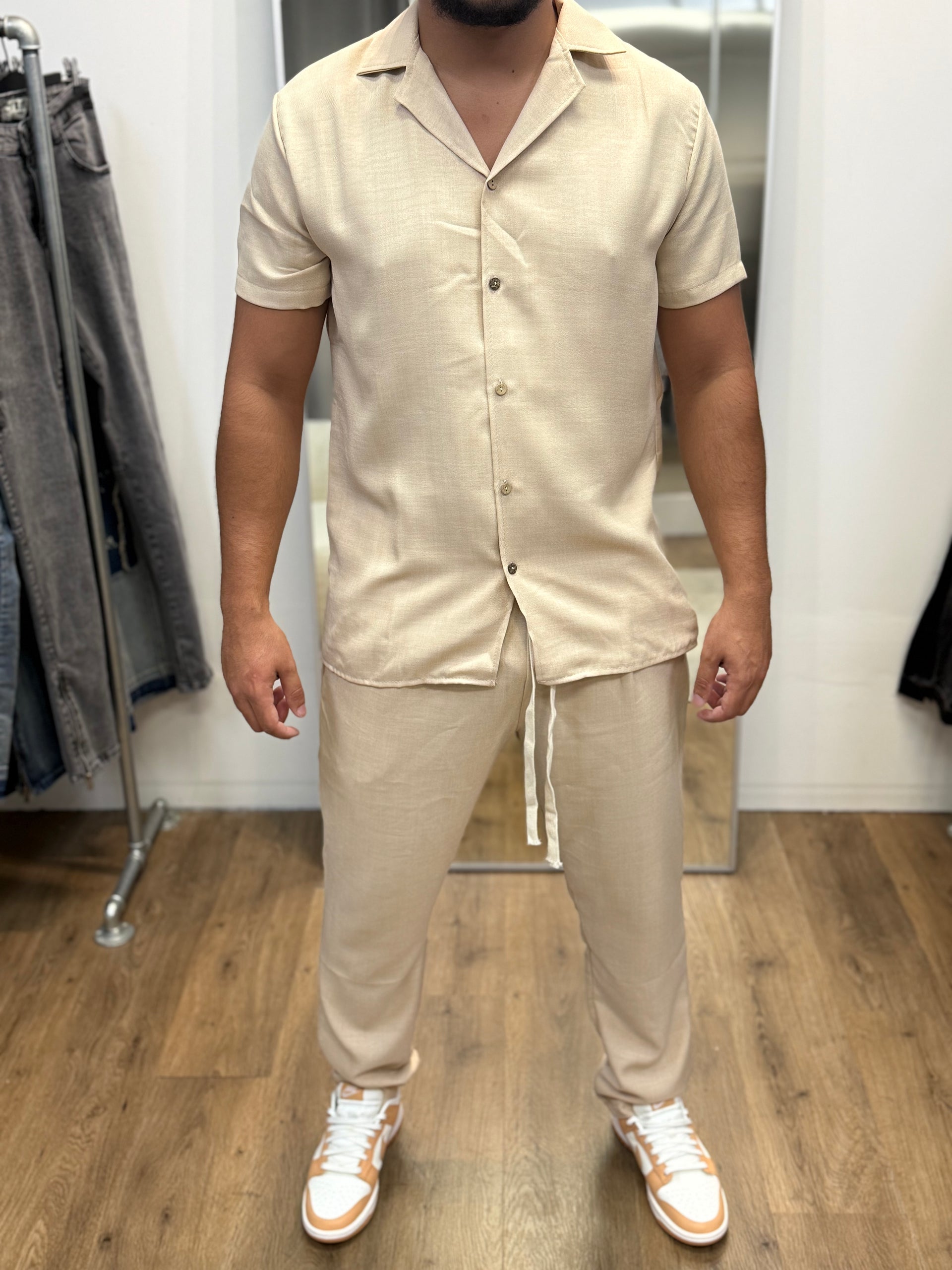 Ensemble lin beige