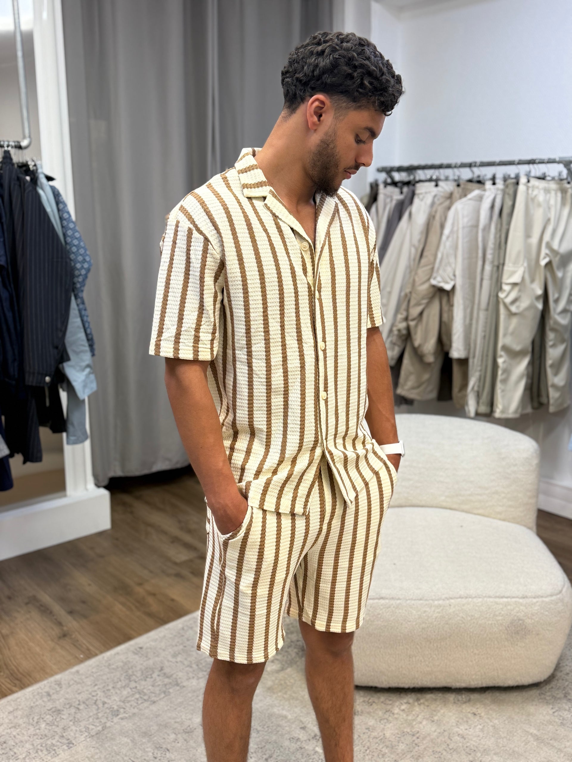 Ensemble short Beige Marron