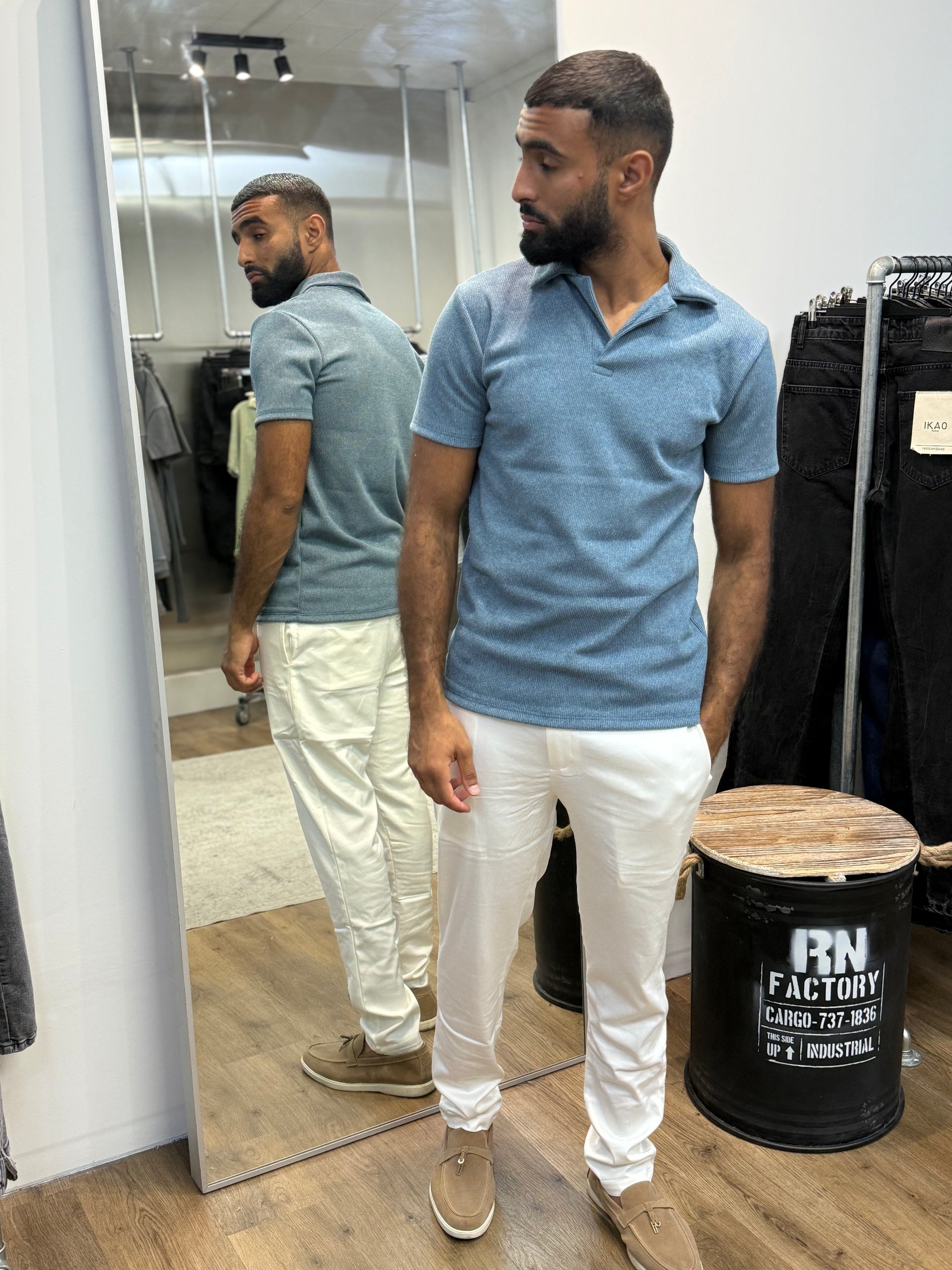 Pantalon à pince blanc