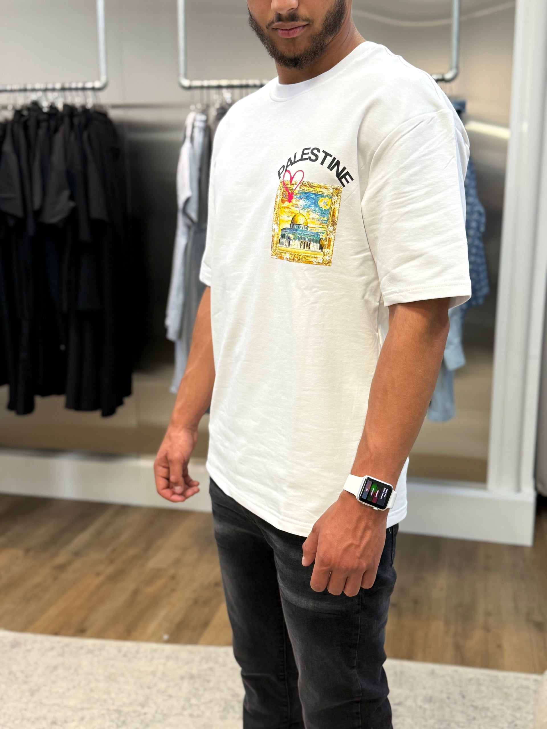 T-shirt PALESTINE Blanc