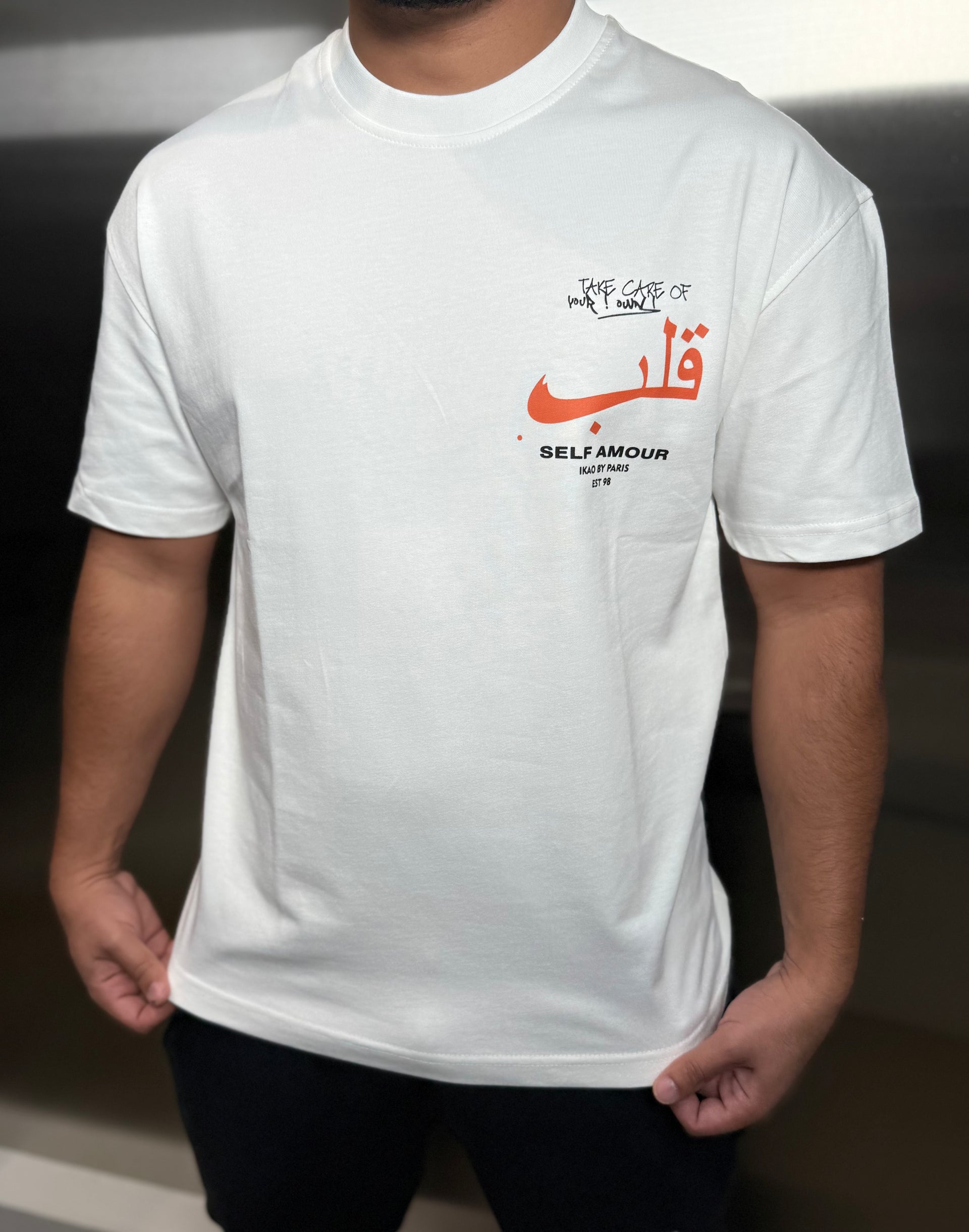 T-shirt Self Amour blanc
