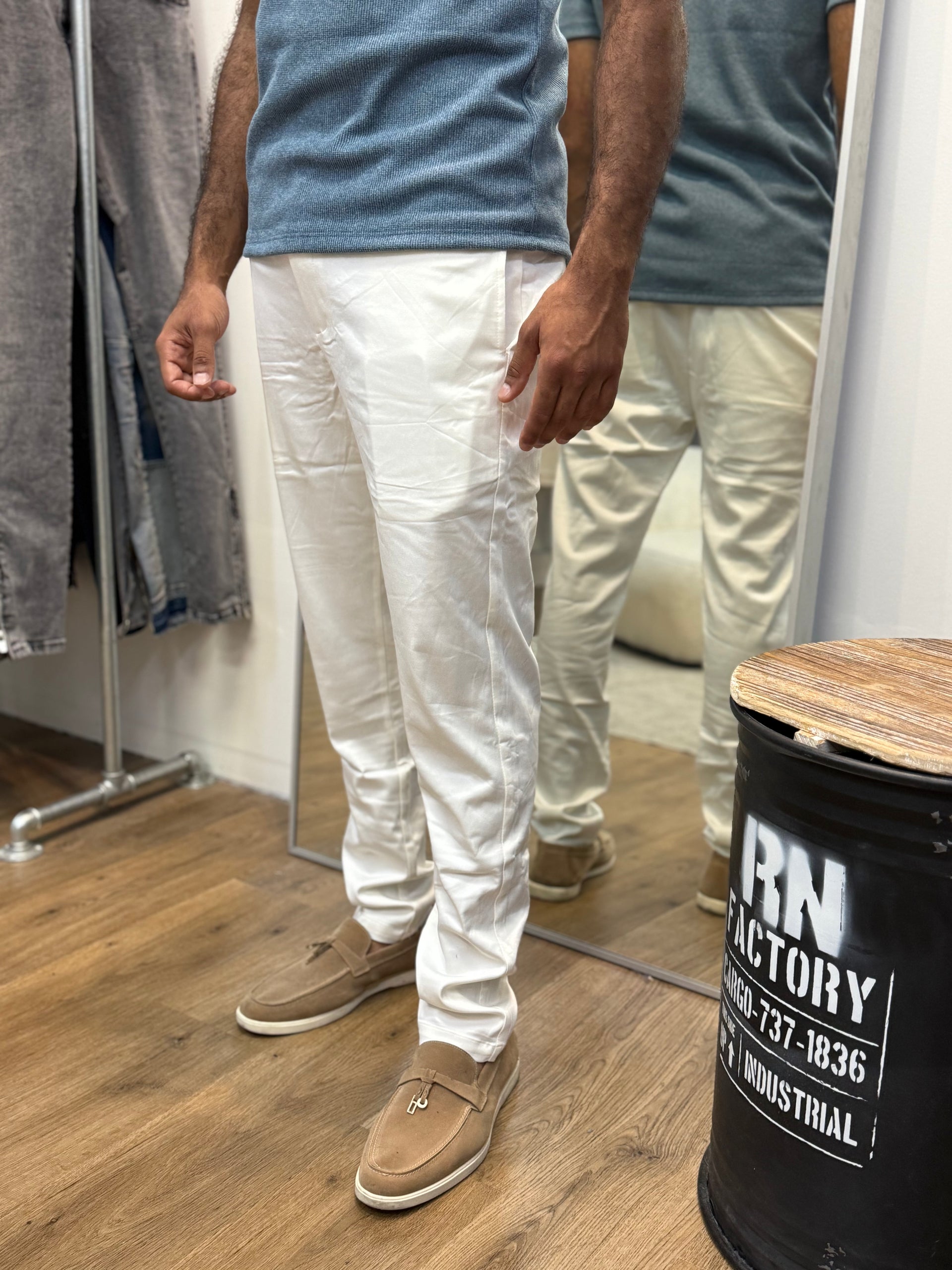 Pantalon à pince blanc