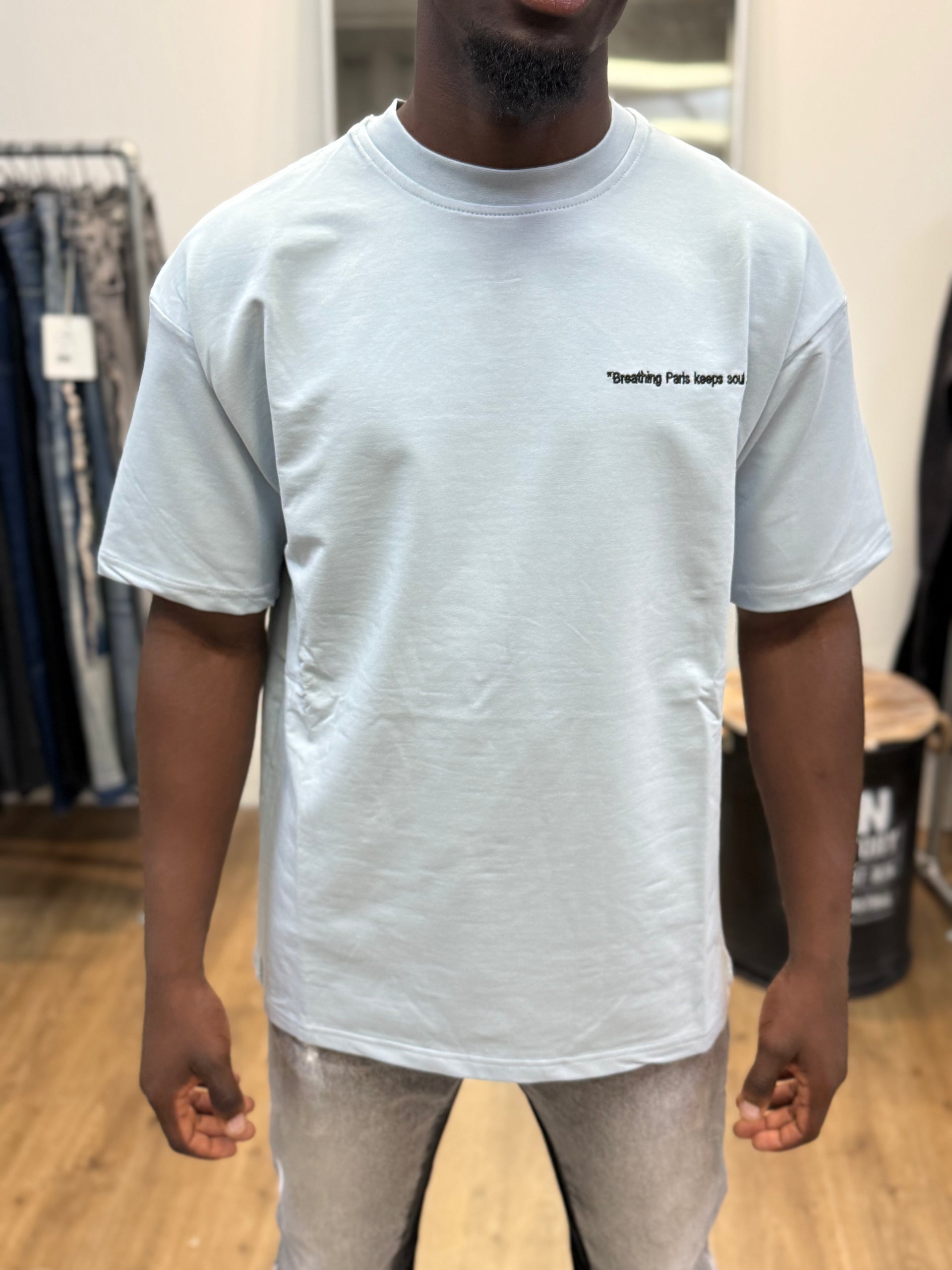 T-shirt rue de Paris bleu
