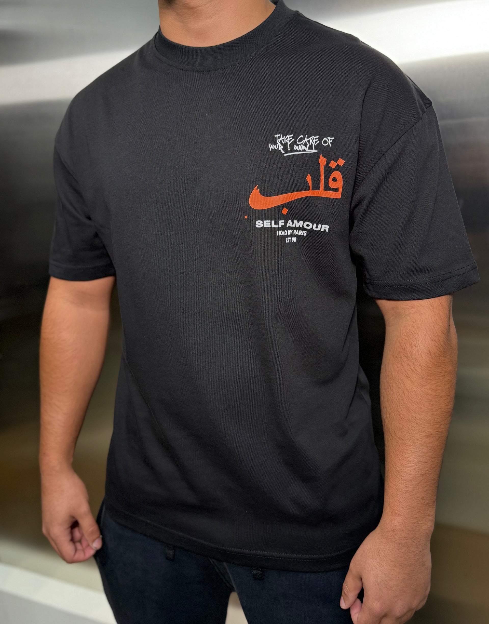T-shirt Self Amour noir