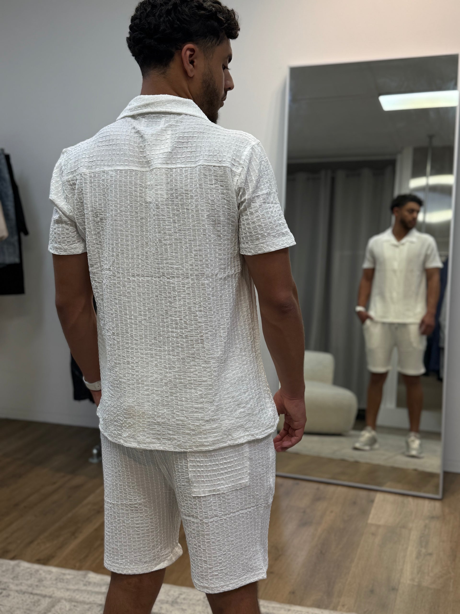 Ensemble short Blanc