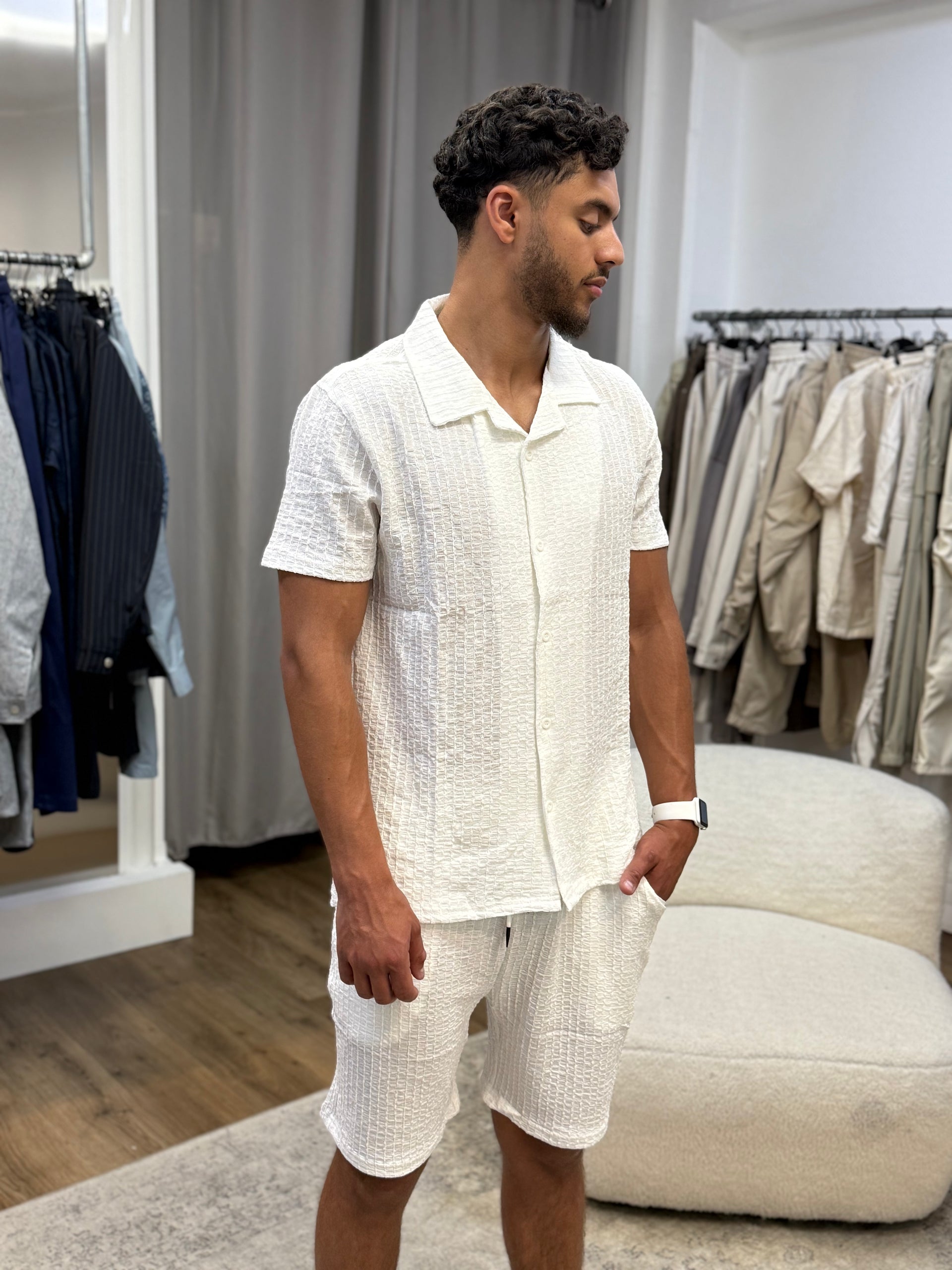 Ensemble short Blanc