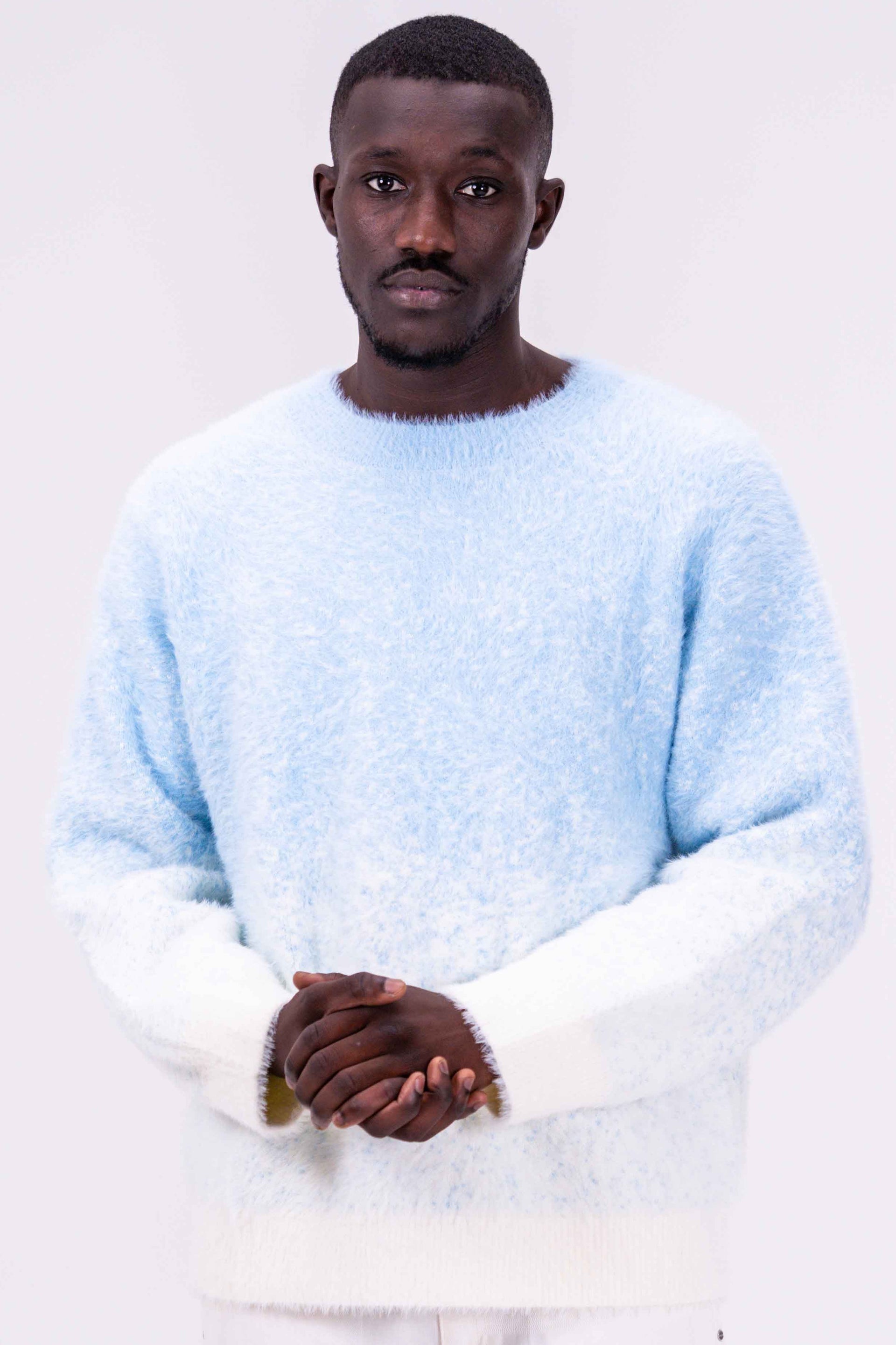 Pull laine bleu ciel