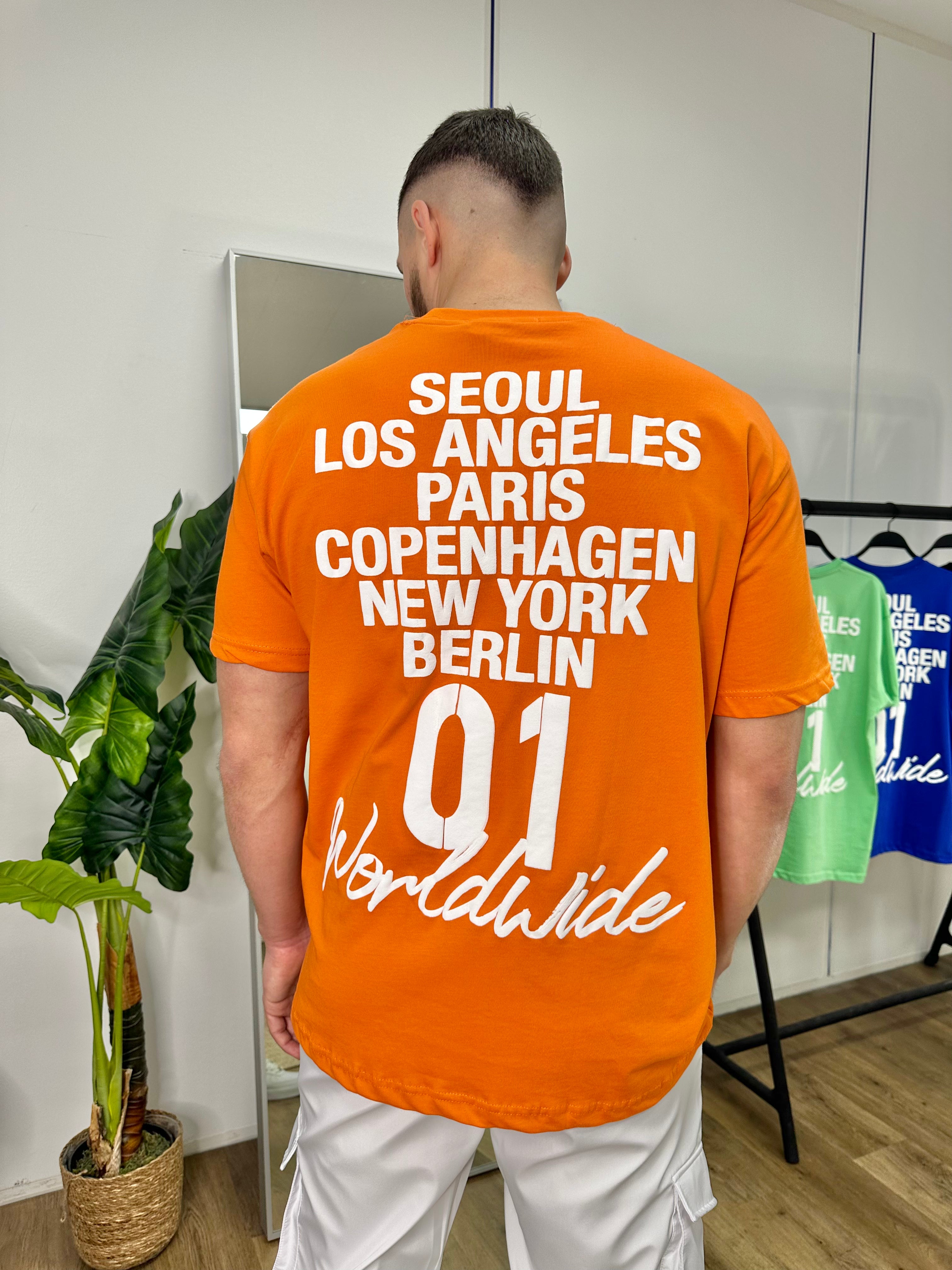 T-shirt WORLD orange